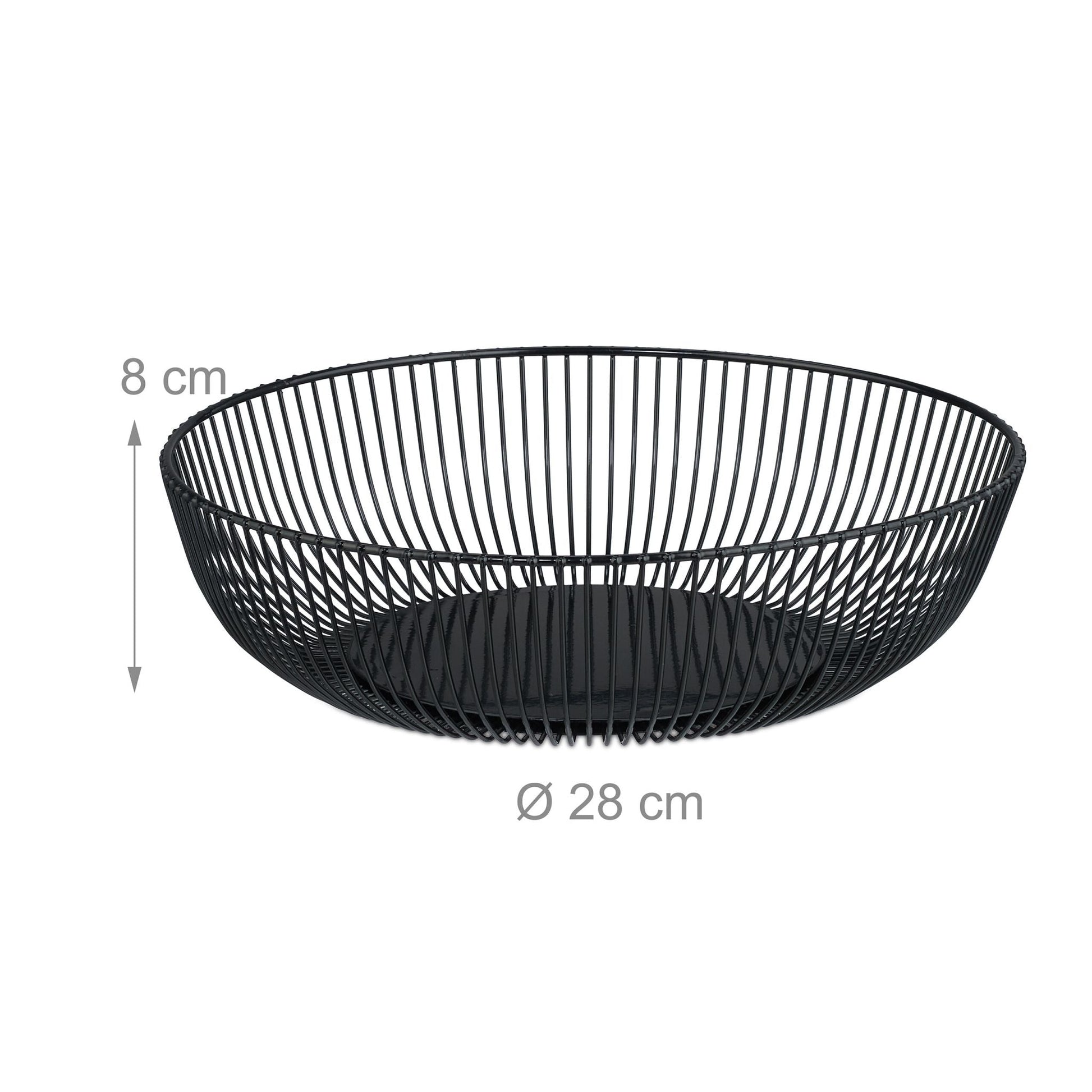 Obstschale Metall Schwarz von Relaxdays