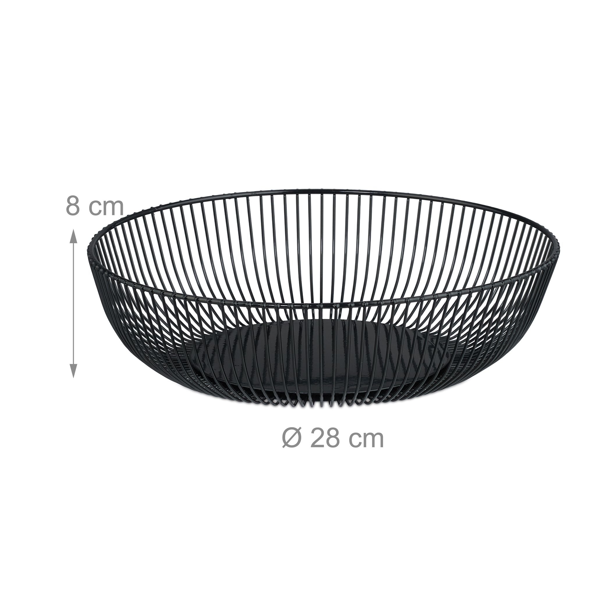 Obstschale Metall Schwarz von Relaxdays