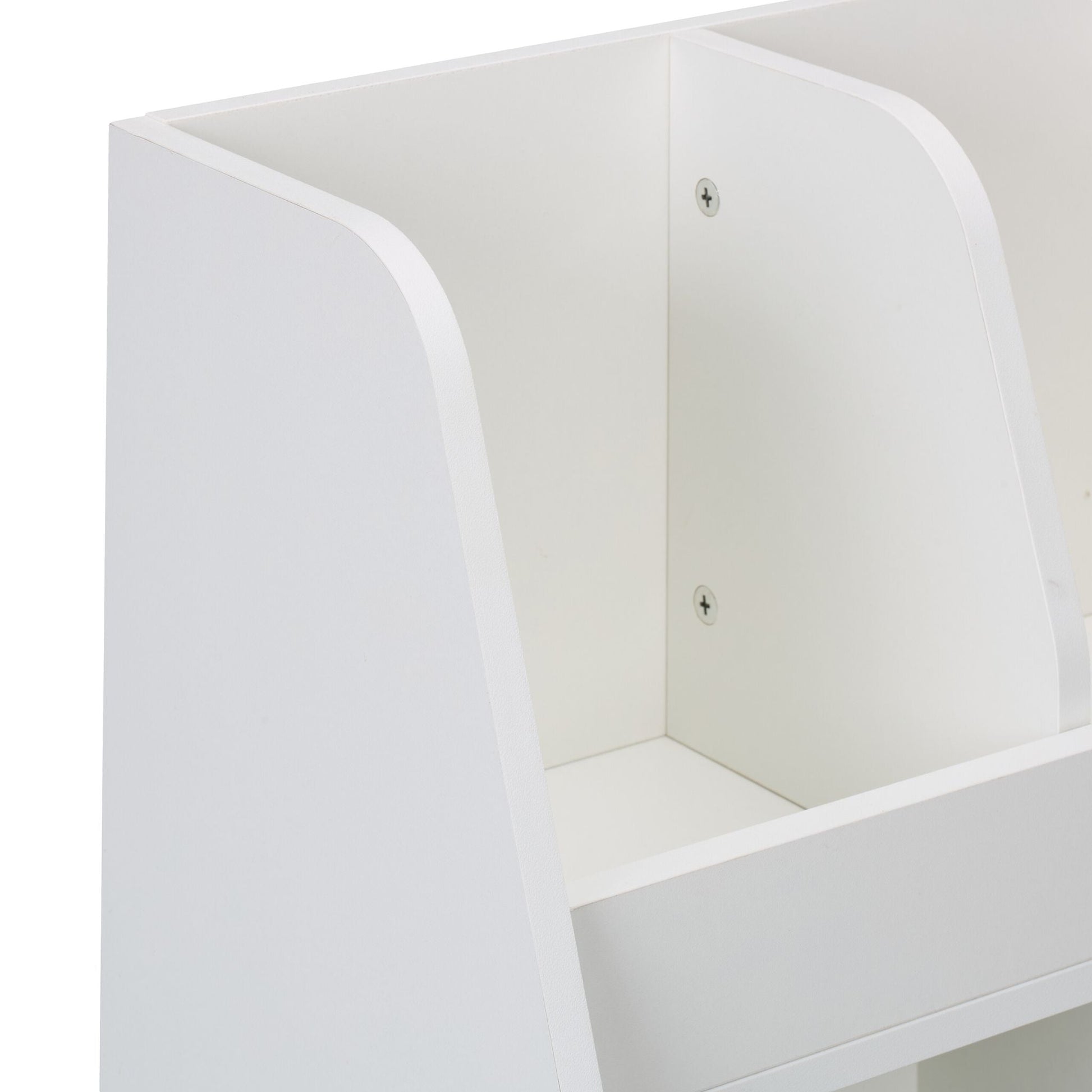 Kinderregal mit 5 Fächern Weiss-Hellbraun von Relaxdays