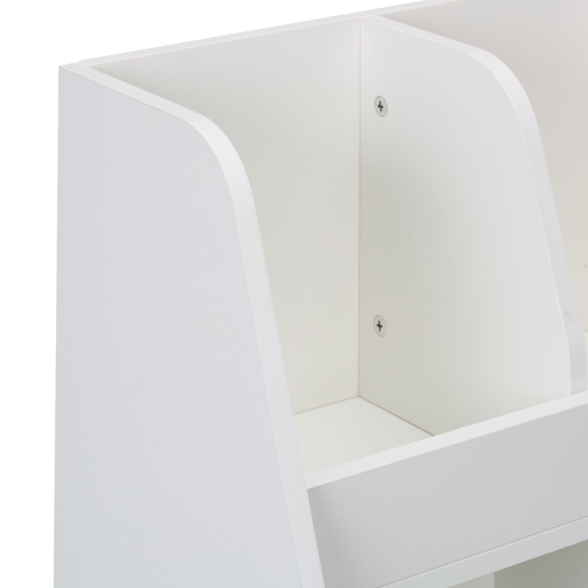 Kinderregal mit 5 Fächern Weiss-Hellbraun von Relaxdays