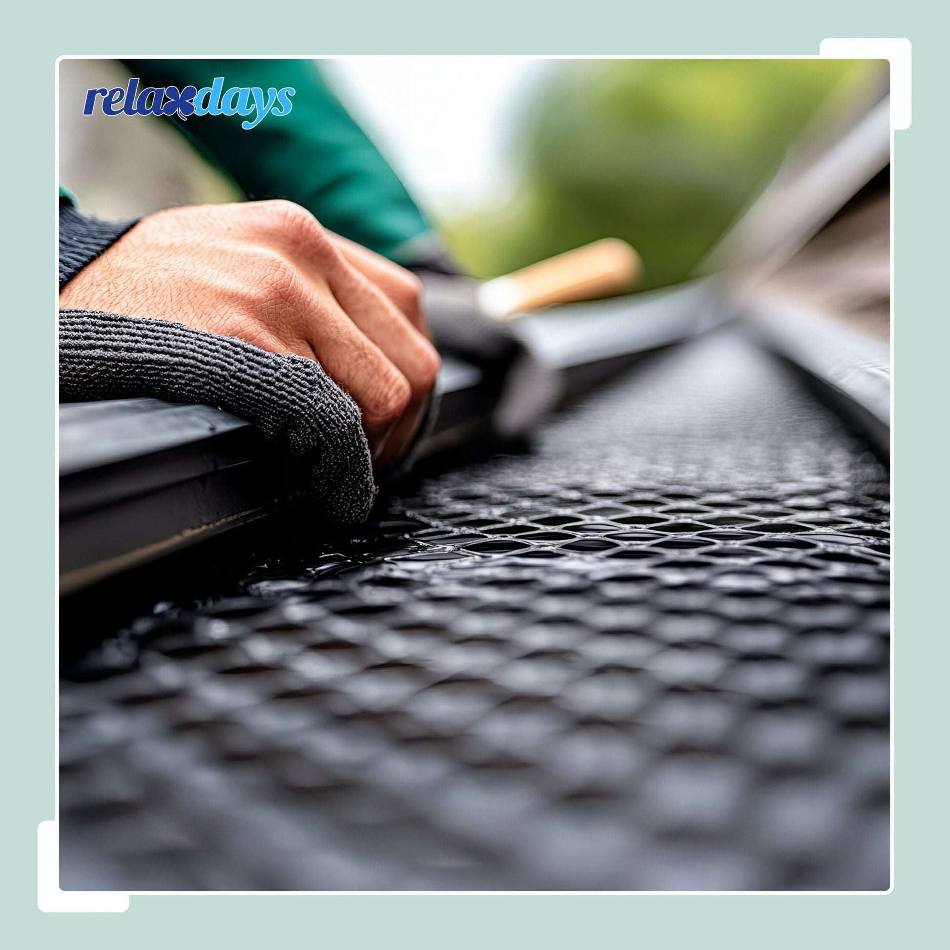 Dachrinnen Laubschutz 6 m Schwarz von Relaxdays