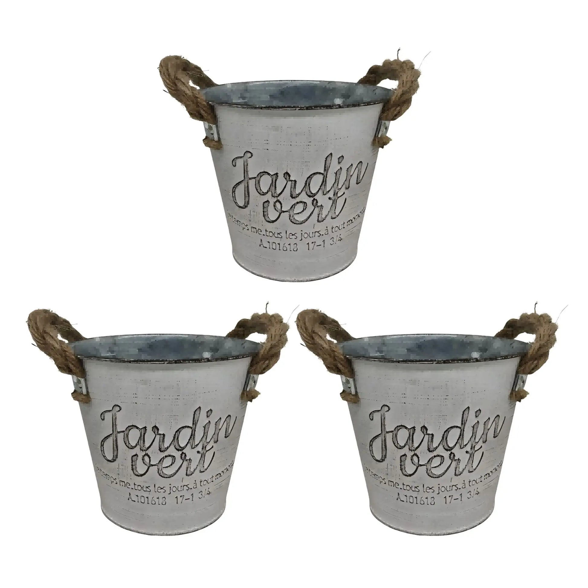 Blumentopf 3er-Set Übertöpfe Grau von Relaxdays