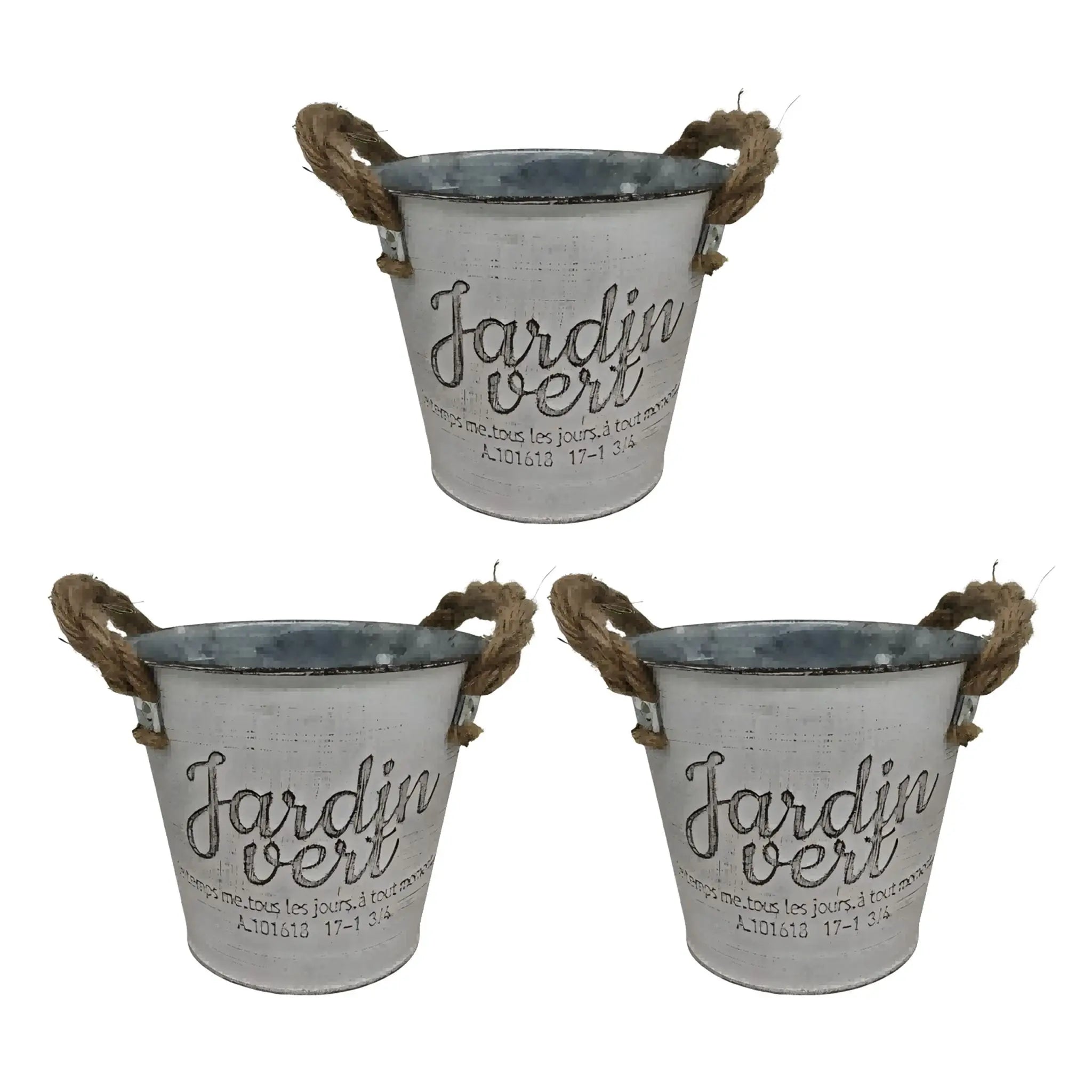Blumentopf 3er-Set Übertöpfe Grau von Relaxdays
