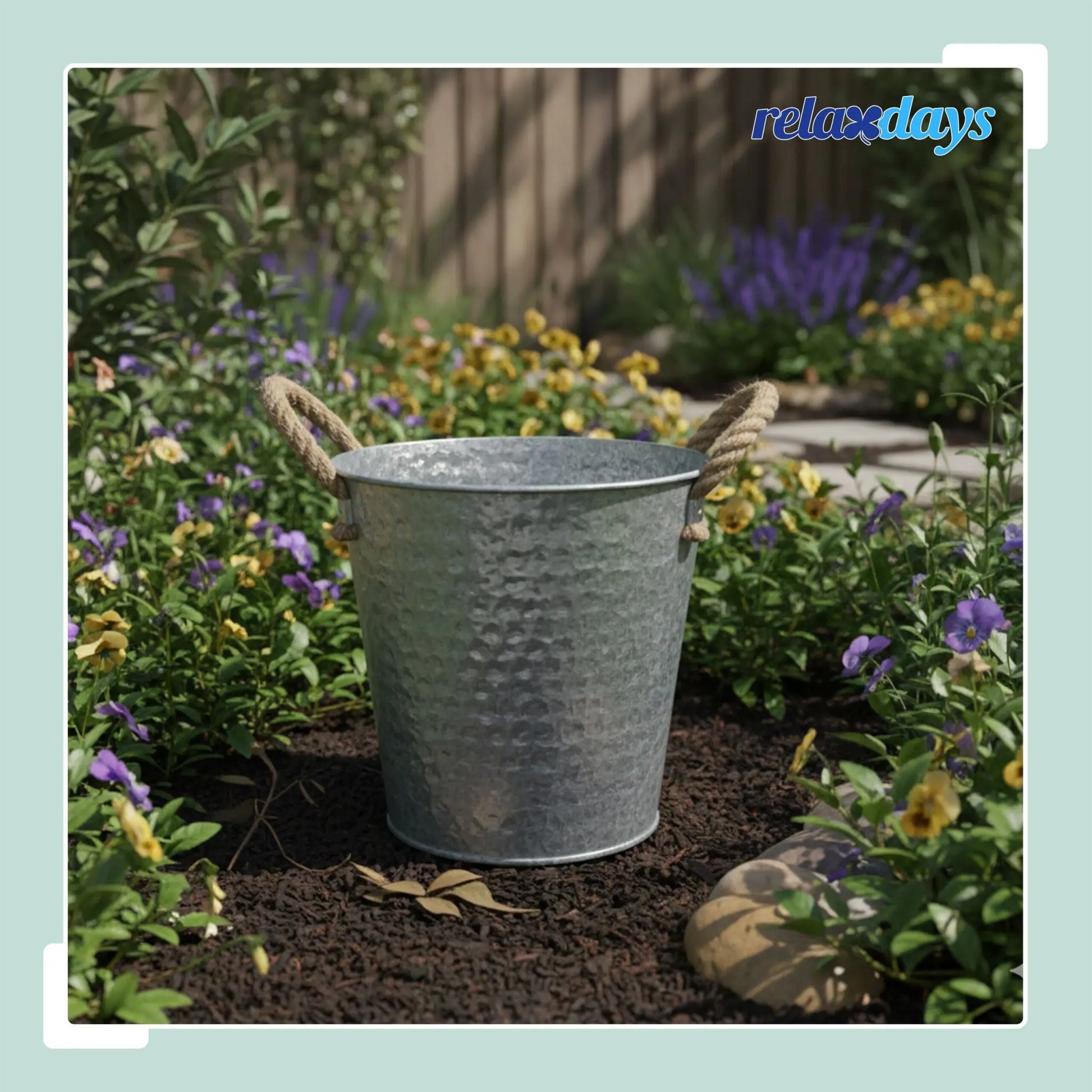 Blumentopf 6er-Set Übertöpfe Silber von Relaxdays