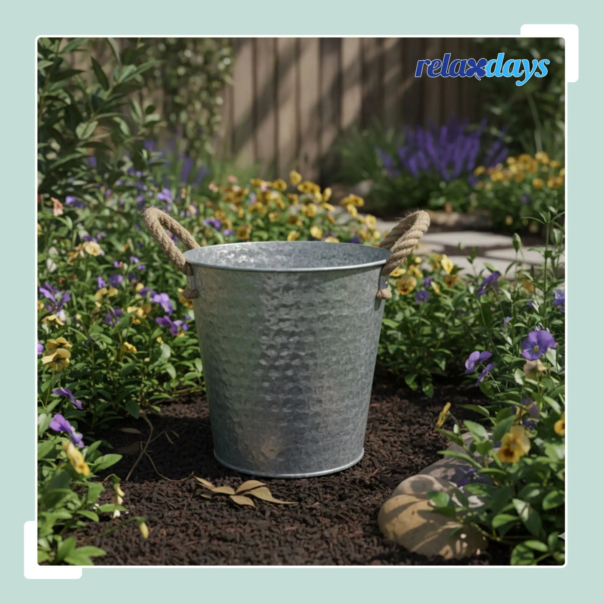 Blumentopf 6er-Set Übertöpfe Silber von Relaxdays