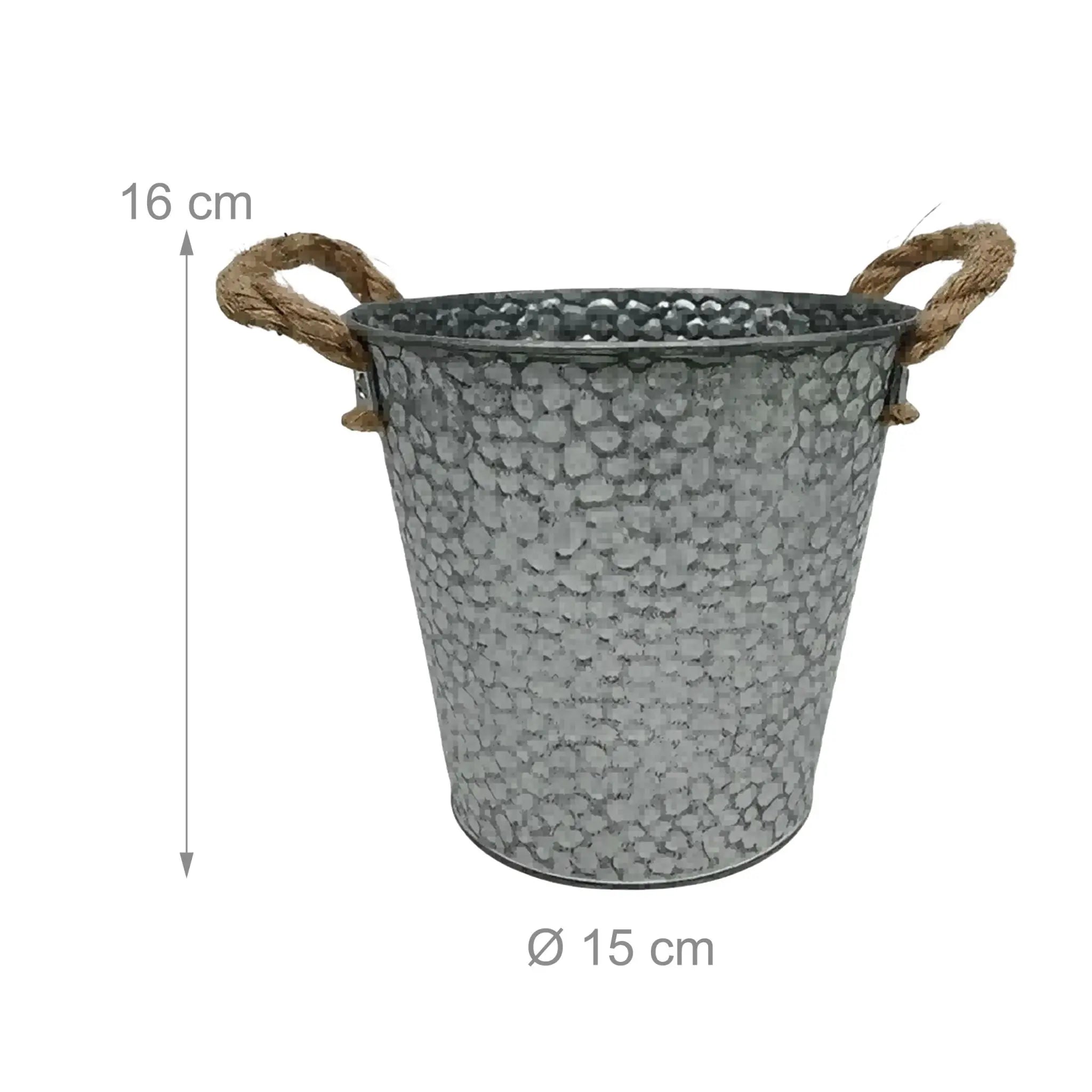 Blumentopf 6er-Set Übertöpfe Silber von Relaxdays