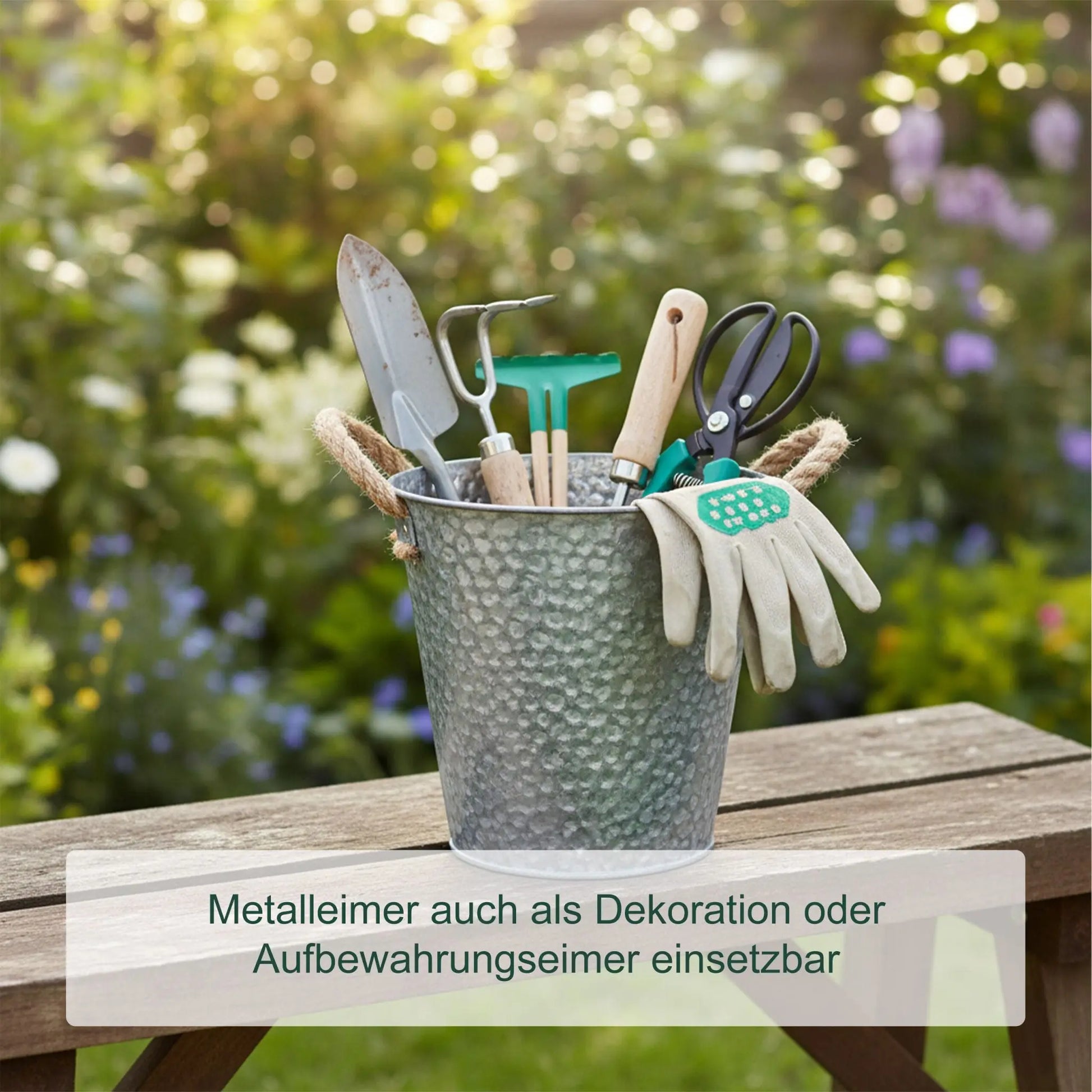 Blumentopf 6er-Set Übertöpfe Silber von Relaxdays
