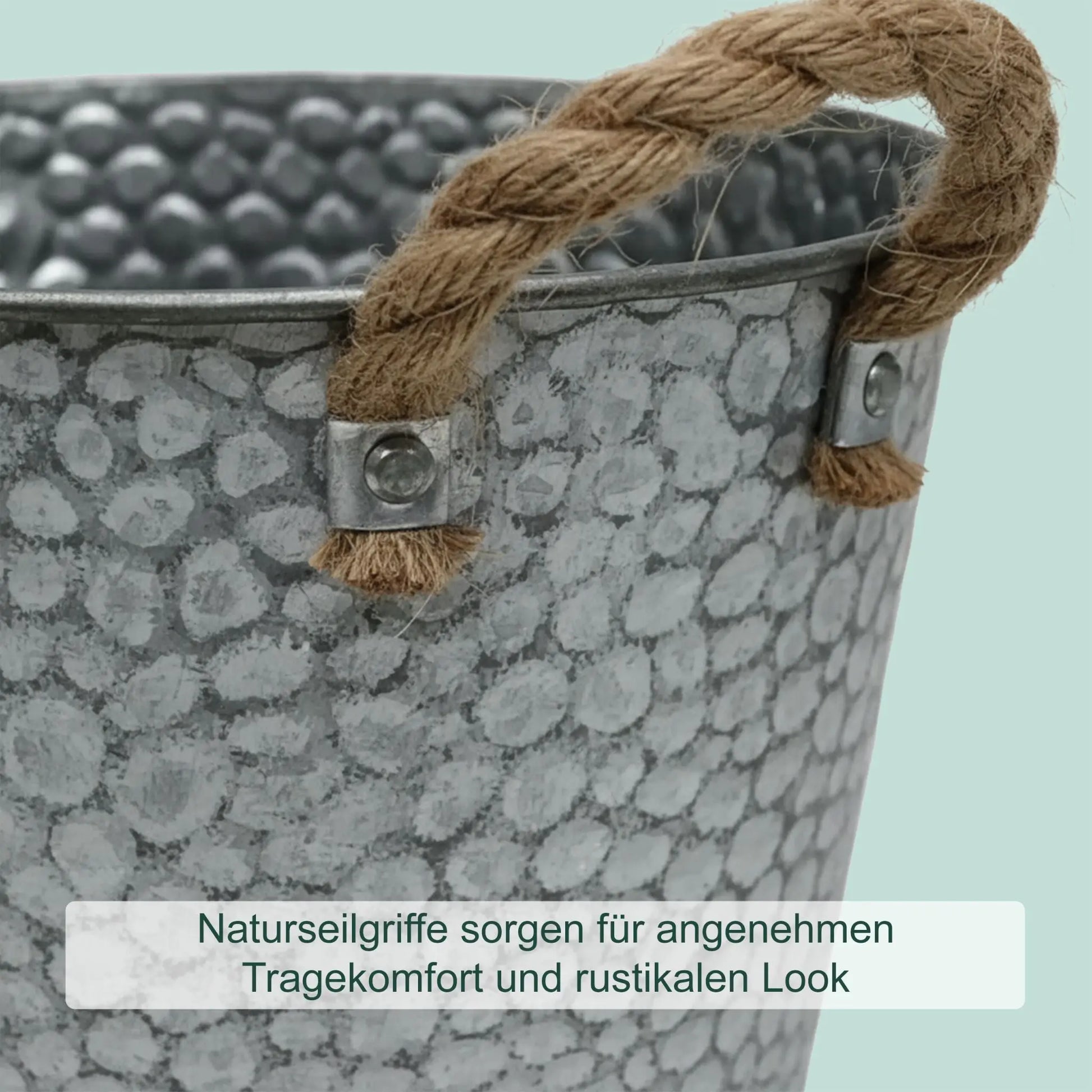 Blumentopf 6er-Set Übertöpfe Silber von Relaxdays