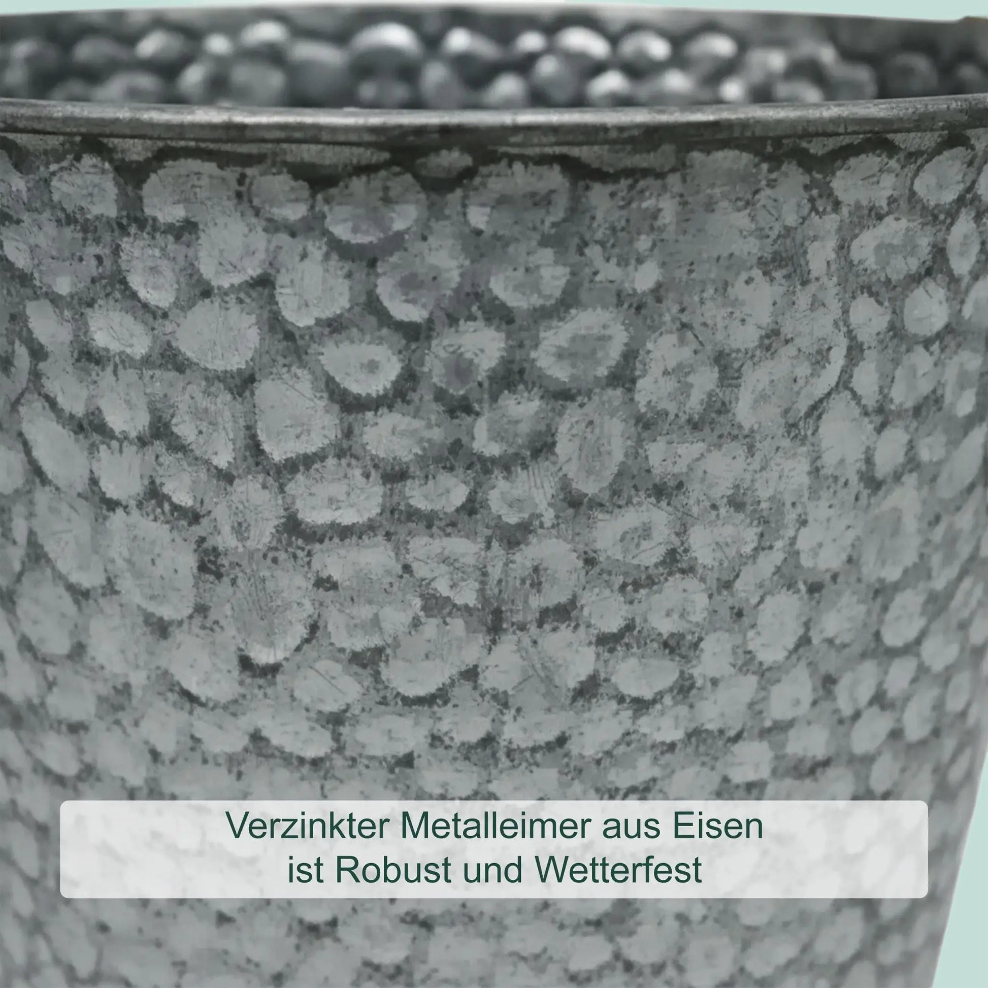 Blumentopf 6er-Set Übertöpfe Silber von Relaxdays