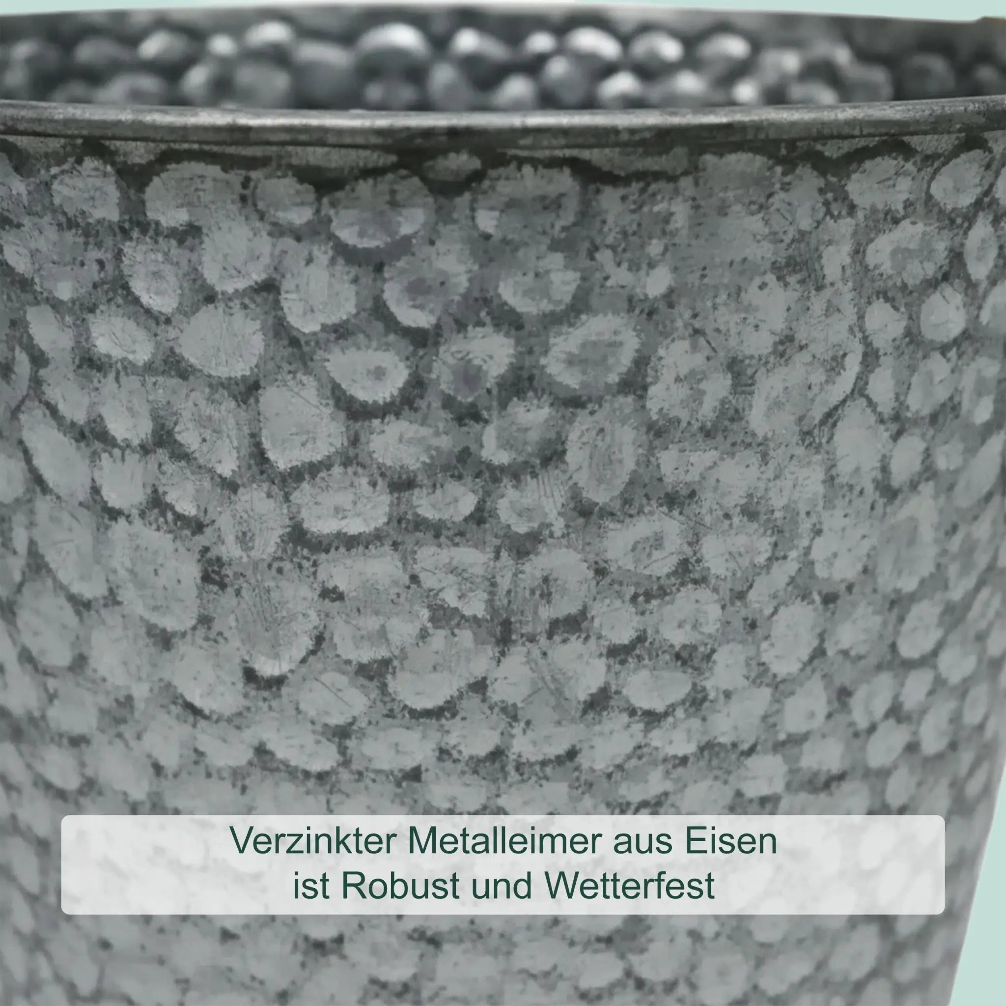 Blumentopf 6er-Set Übertöpfe Silber von Relaxdays