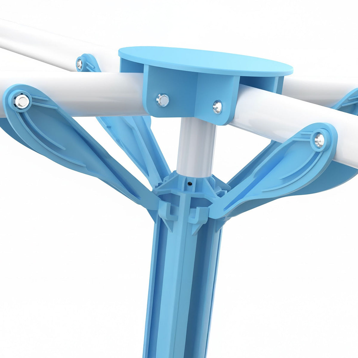 Wäscheständer für Kleiderbügel Weiss-Blau von Relaxdays