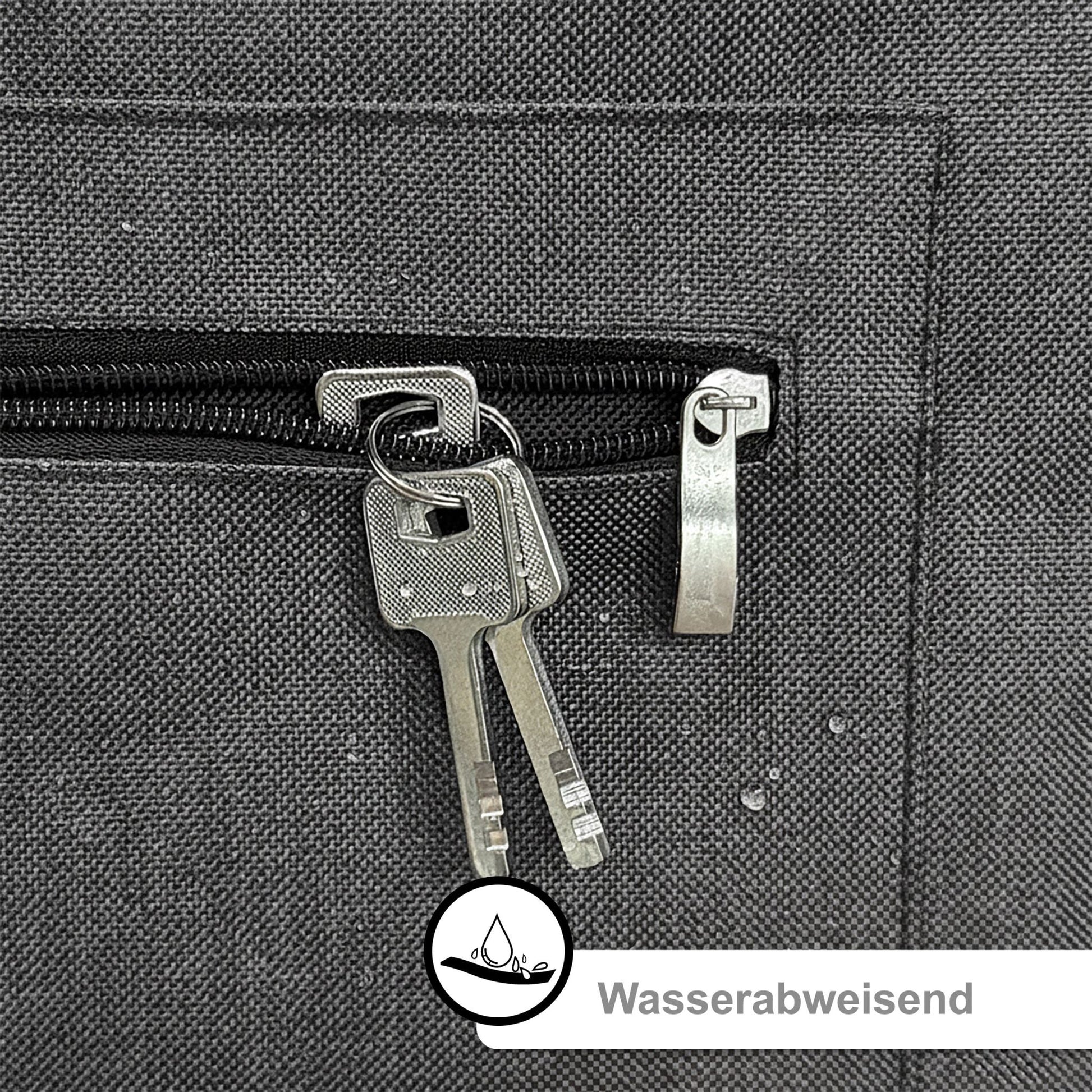 Klappbarer Einkaufstrolley 45L Schwarz-Silber-Grau von Relaxdays
