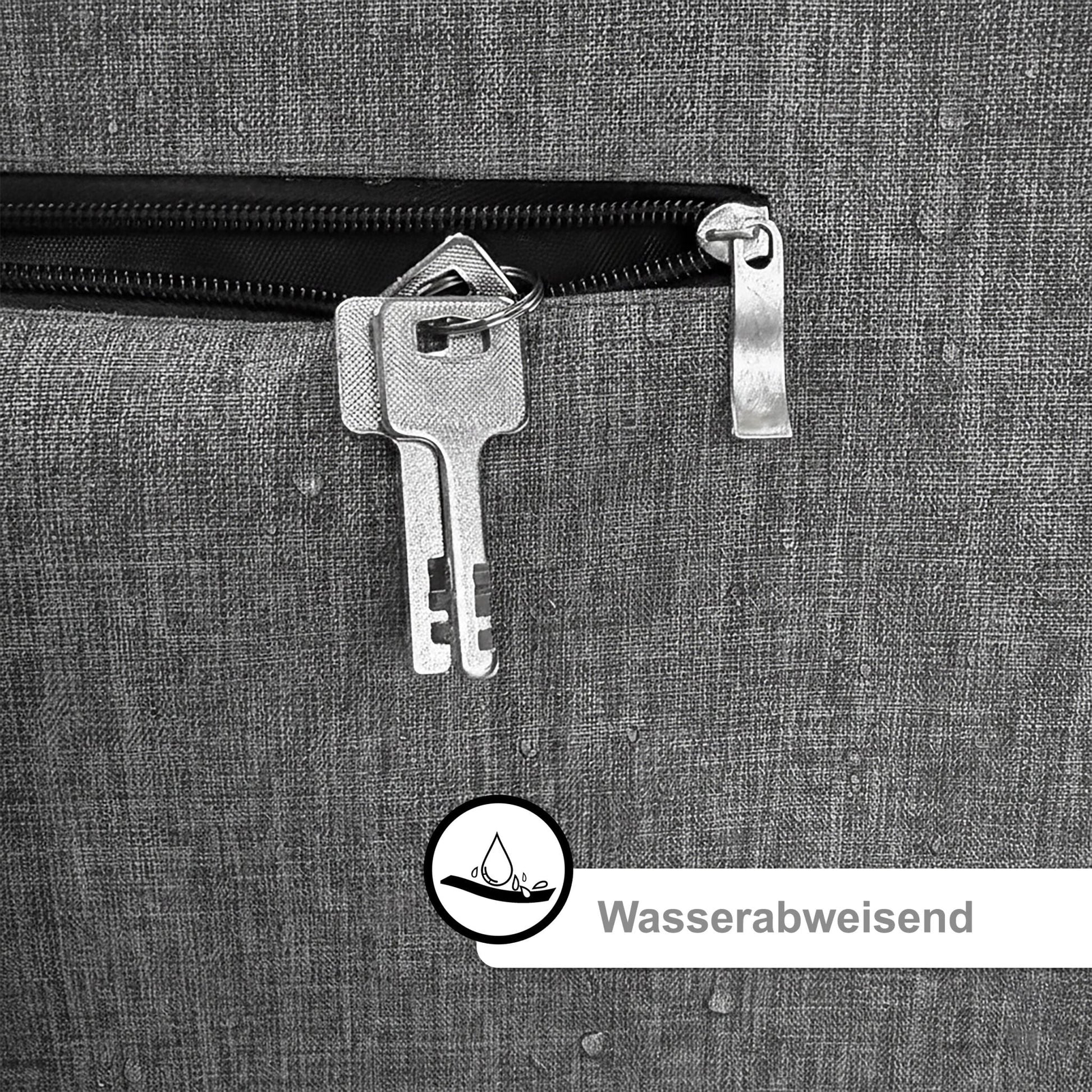Einkaufstrolley Treppensteiger 45L Schwarz-Silber-Grau von Relaxdays