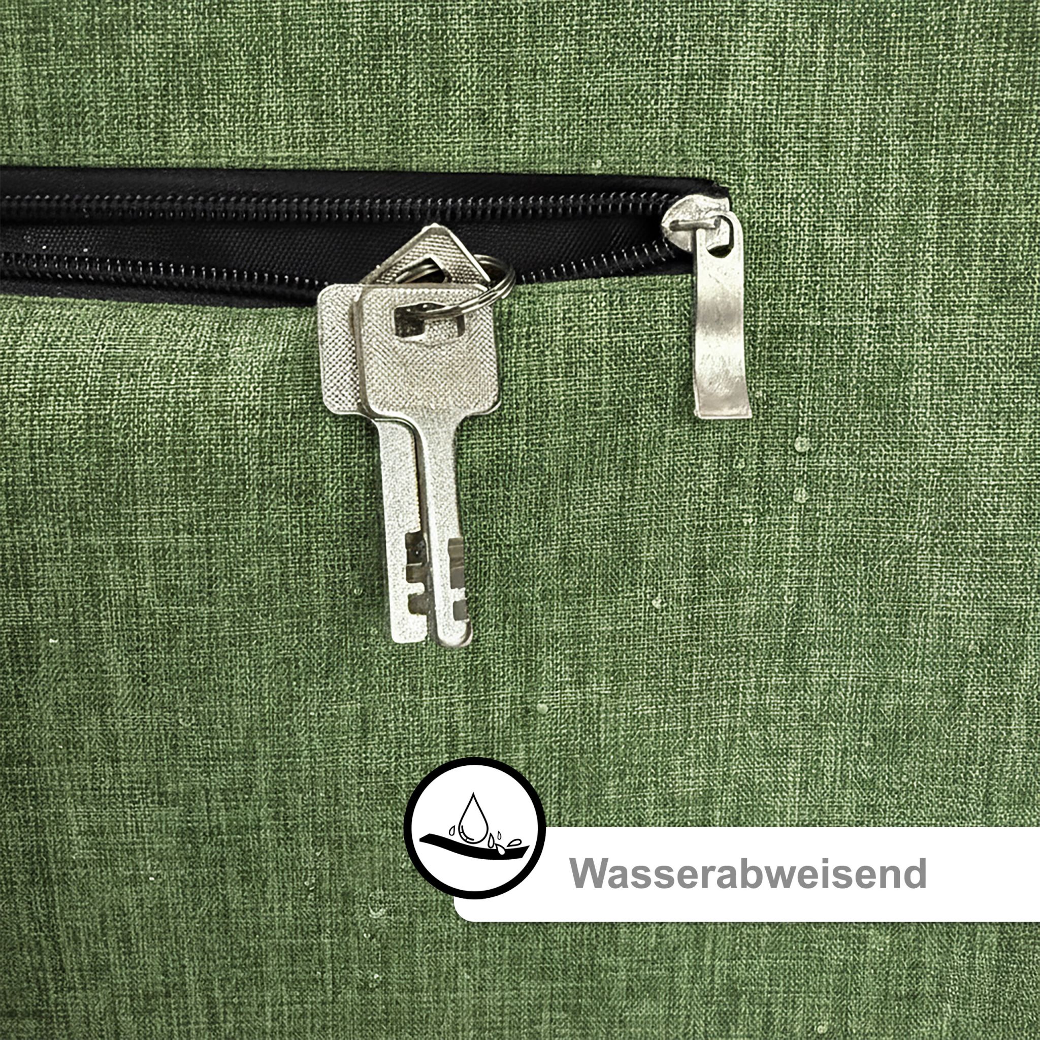 Einkaufstrolley Treppensteiger 45L Grün-Schwarz-Silber von Relaxdays