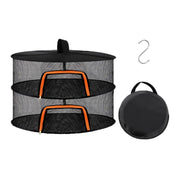 Faltbares Trockennetz Orange-Schwarz von Relaxdays