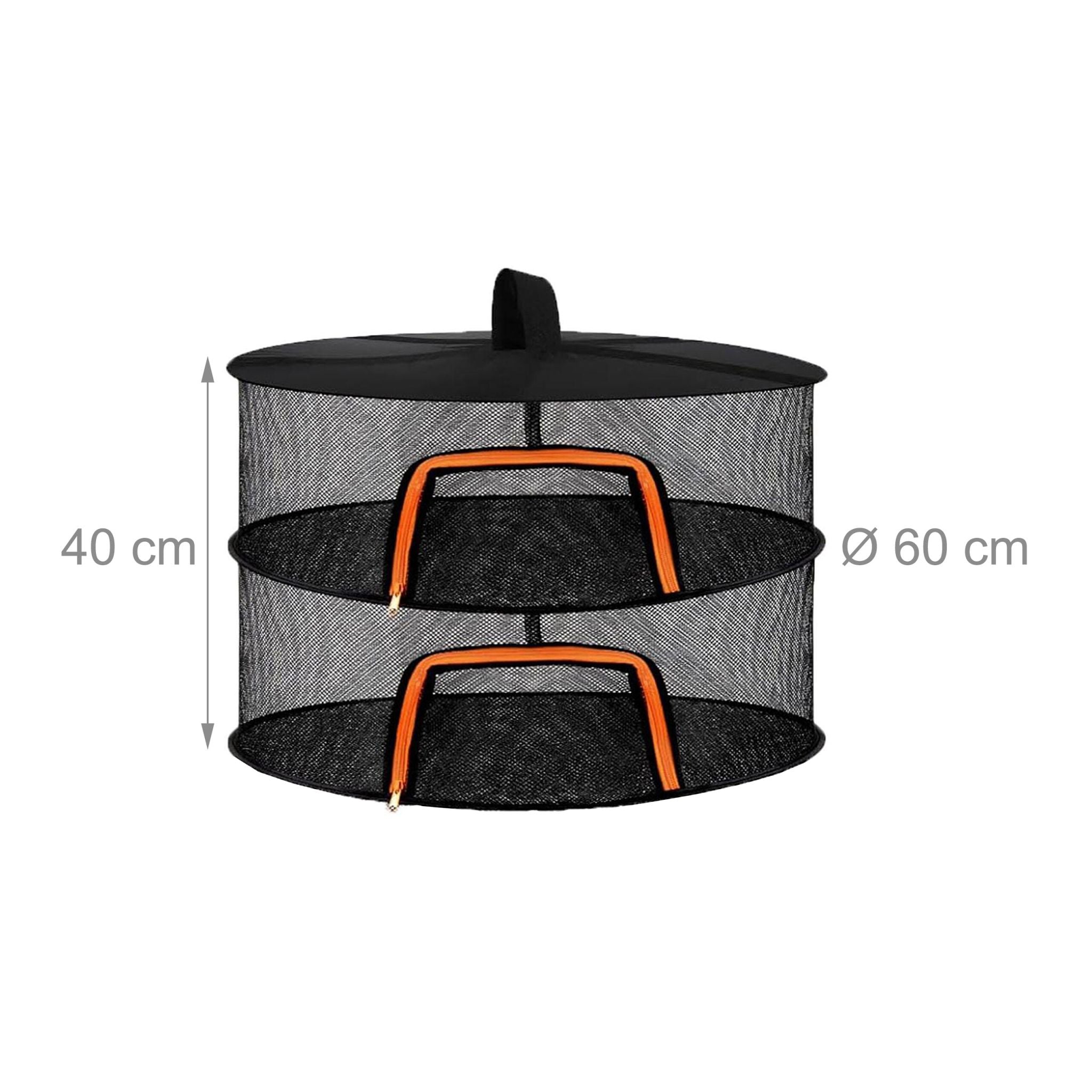 Faltbares Trockennetz Orange-Schwarz von Relaxdays