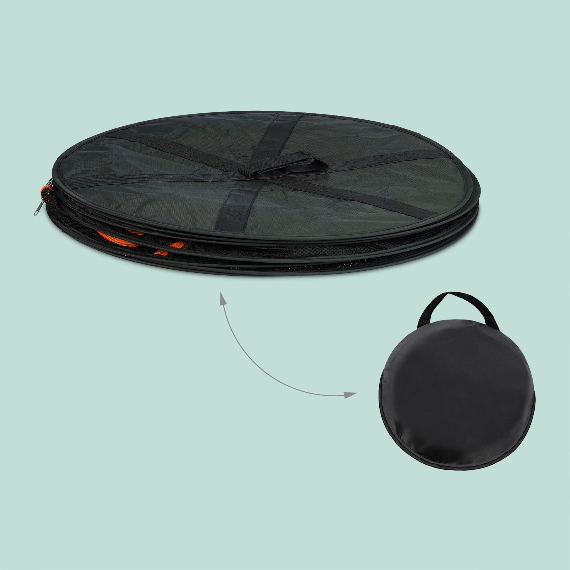 Faltbares Trockennetz Orange-Schwarz von Relaxdays