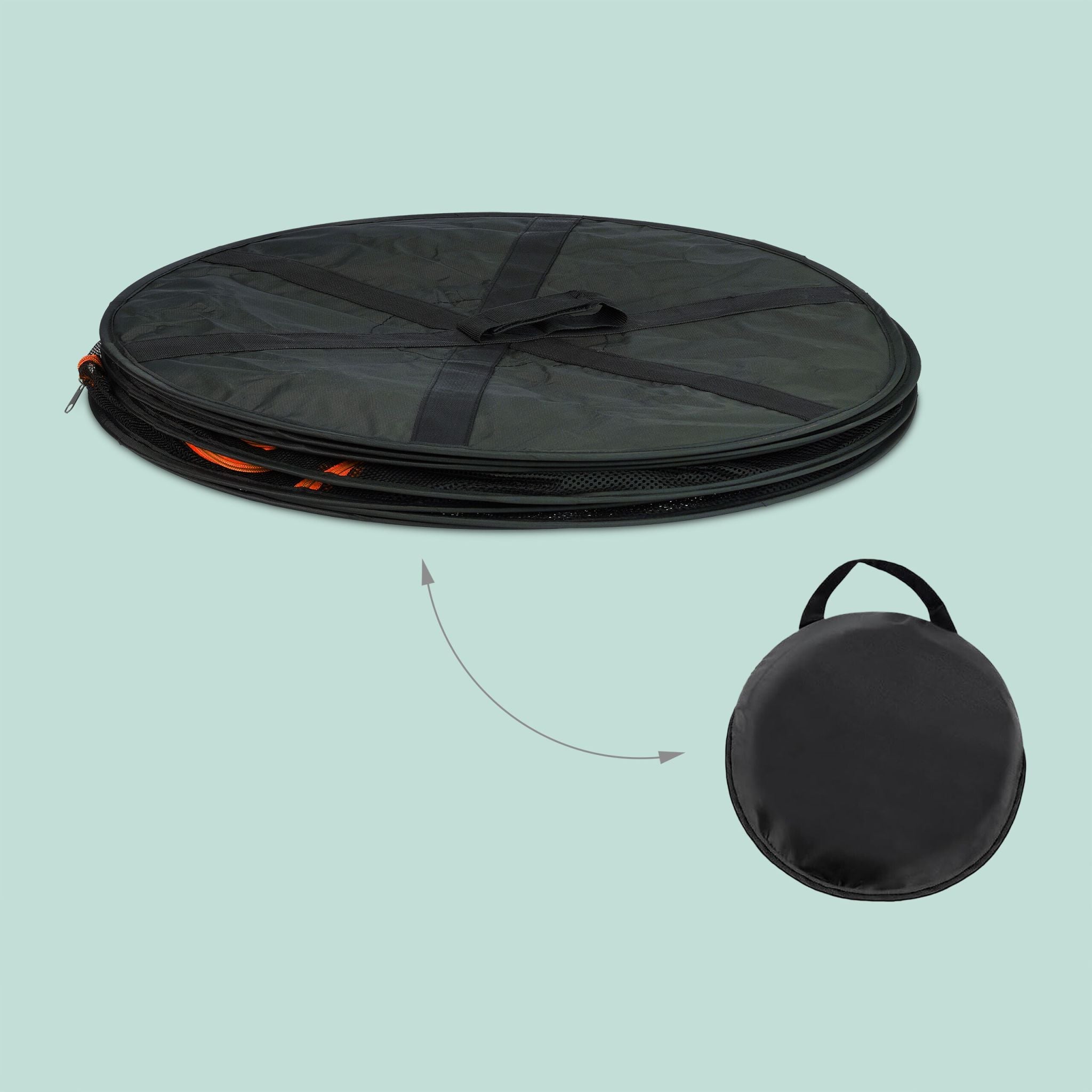 Faltbares Trockennetz Orange-Schwarz von Relaxdays