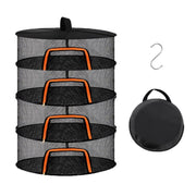 Faltbares Trockennetz Orange-Schwarz von Relaxdays