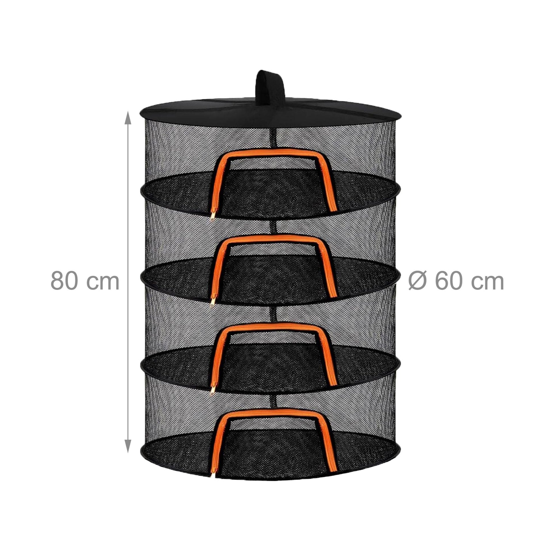 Faltbares Trockennetz Orange-Schwarz von Relaxdays
