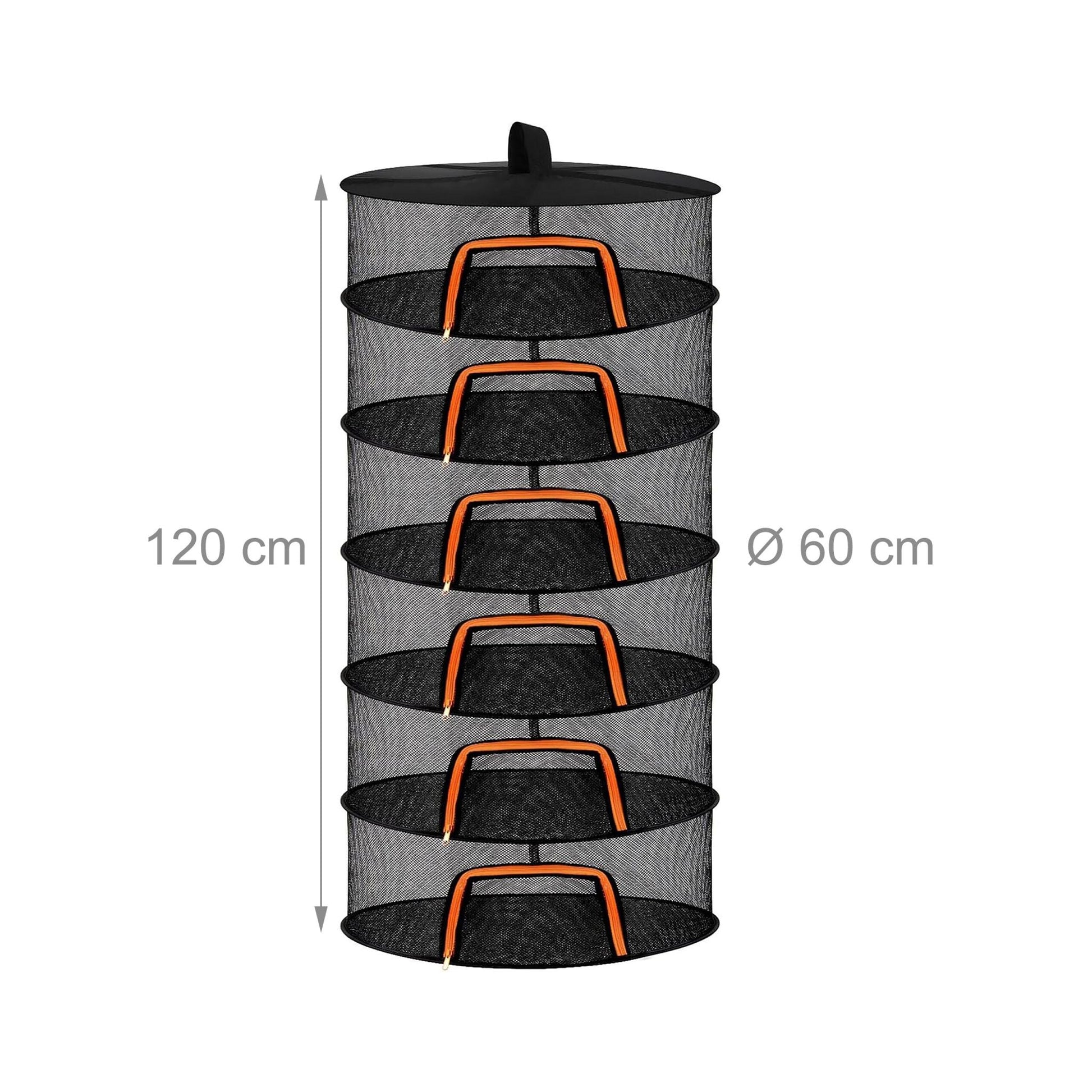 Faltbares Trockennetz Orange-Schwarz von Relaxdays