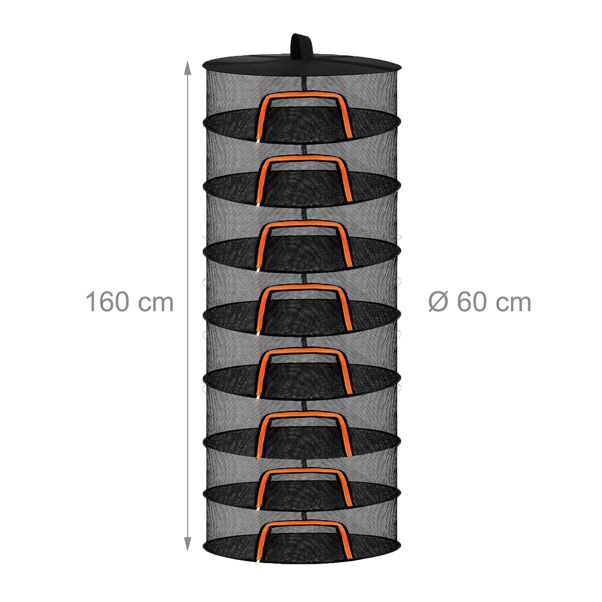 Faltbares Trockennetz Orange-Schwarz von Relaxdays