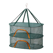 Faltbares Trockennetz oval Dunkelgrün-Orange von Relaxdays