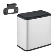 Mülleimer 5L Matt Weiss-Schwarz von Relaxdays