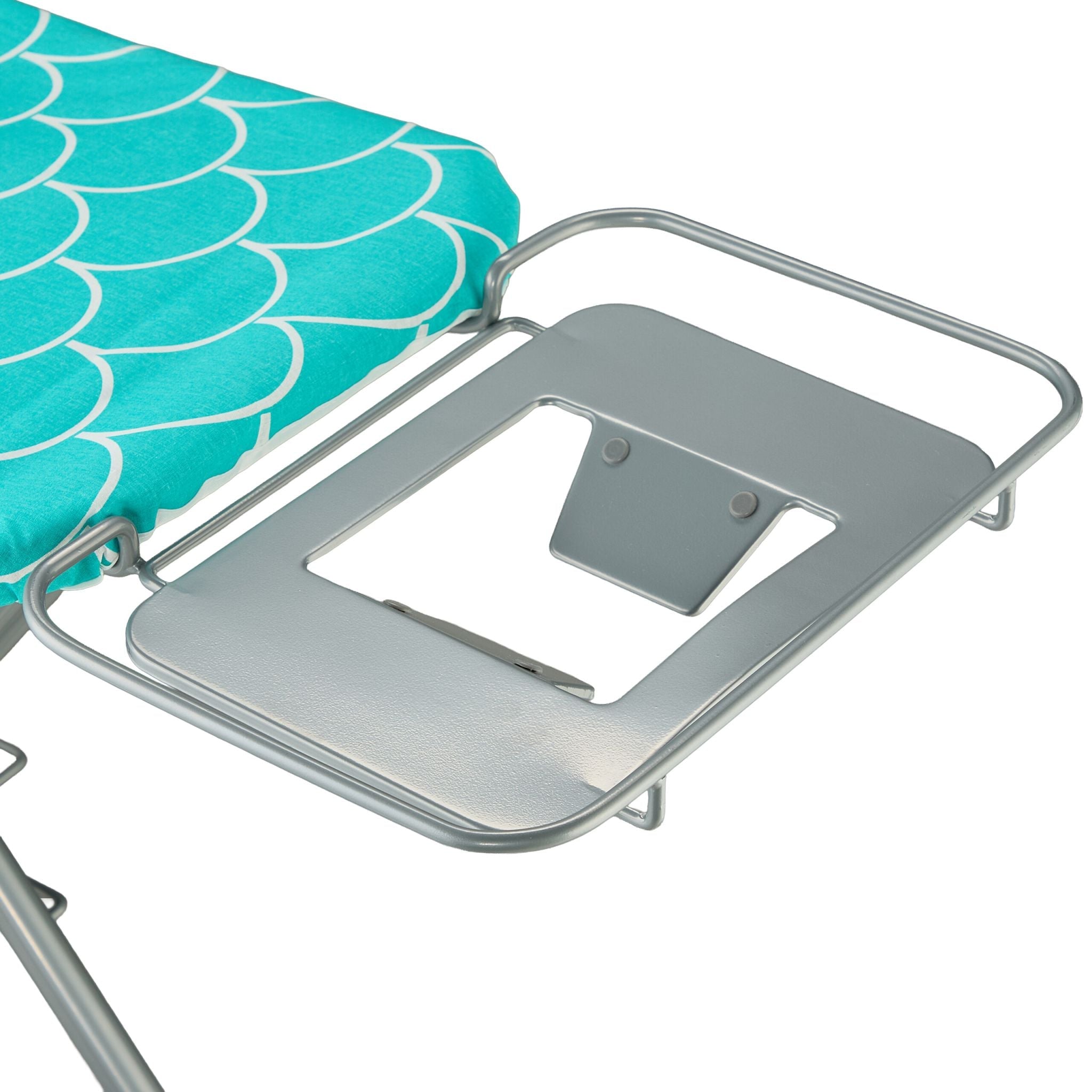 Bügelbrett 122 x 39,5cm Silber-Türkis von Relaxdays
