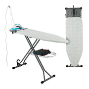 Bügelbrett 115 x 39cm Weiss-Schwarz-Grau von Relaxdays
