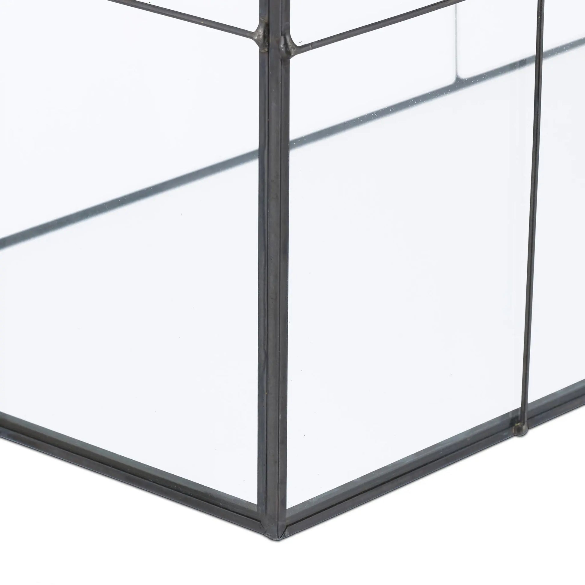 Grosses Pflanzenterrarium Glas Hausform Schwarz-Transparent von Relaxdays
