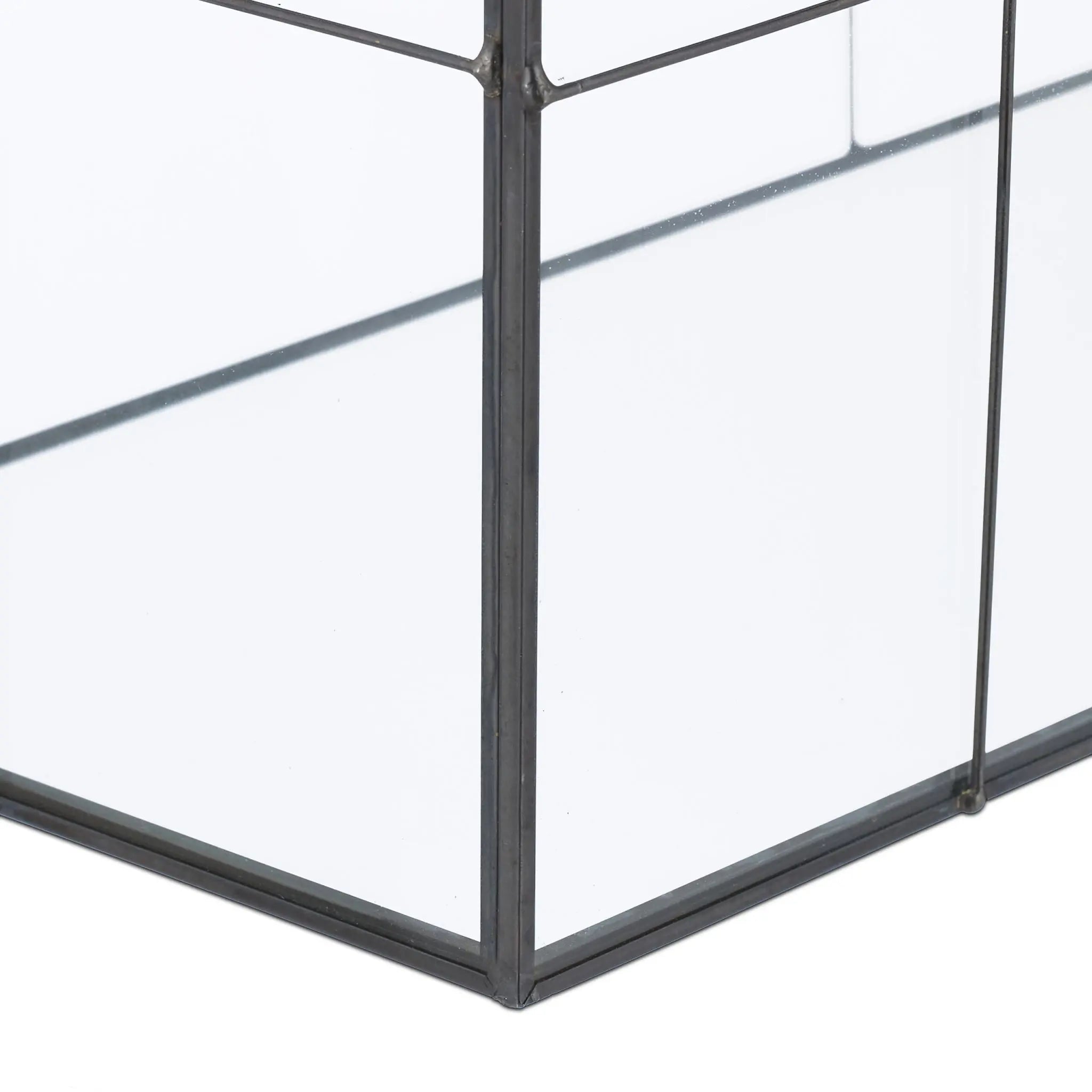 Grosses Pflanzenterrarium Glas Hausform Schwarz-Transparent von Relaxdays