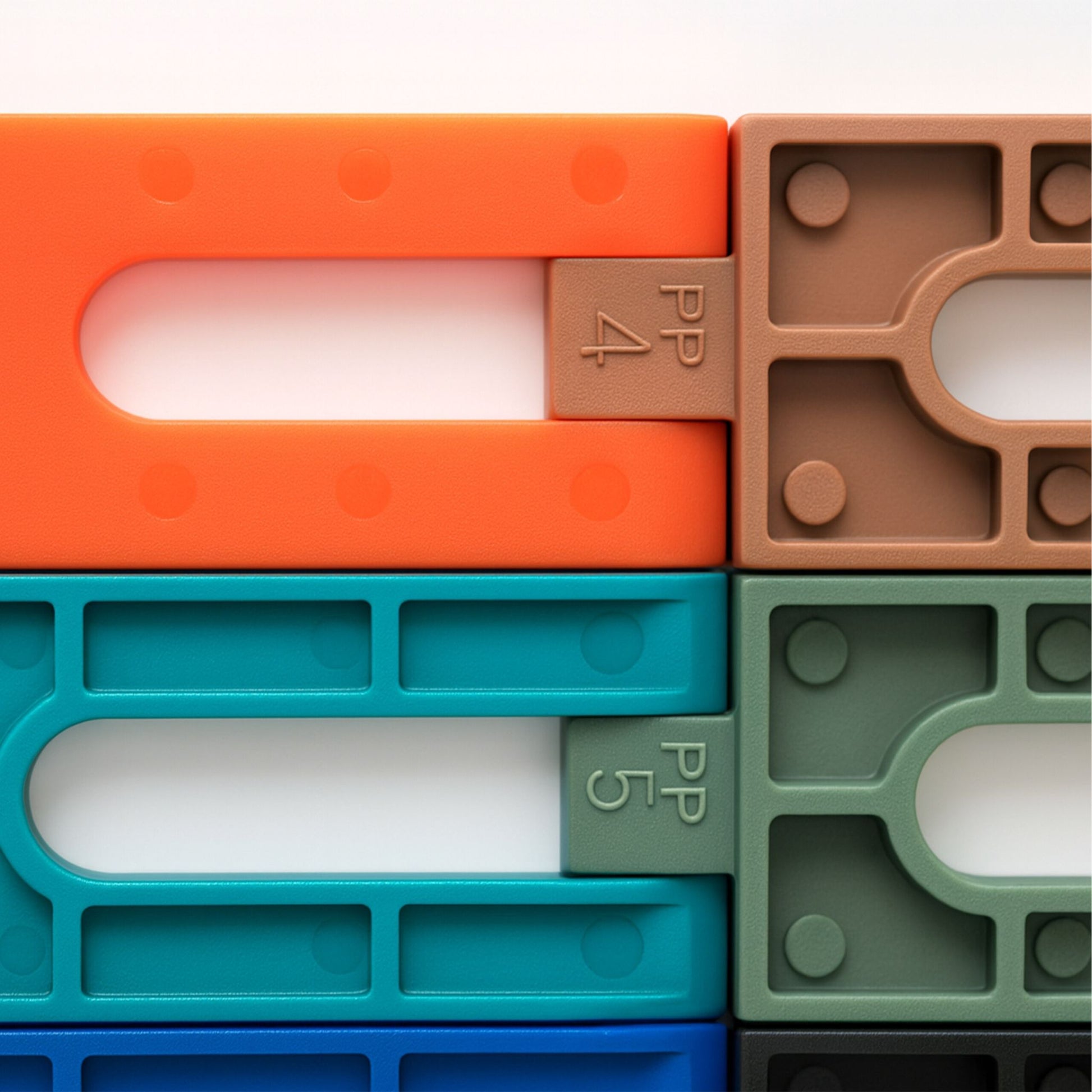 Abstandshalter Kunststoff 288er-Set Blau-Grün-Orange von Relaxdays