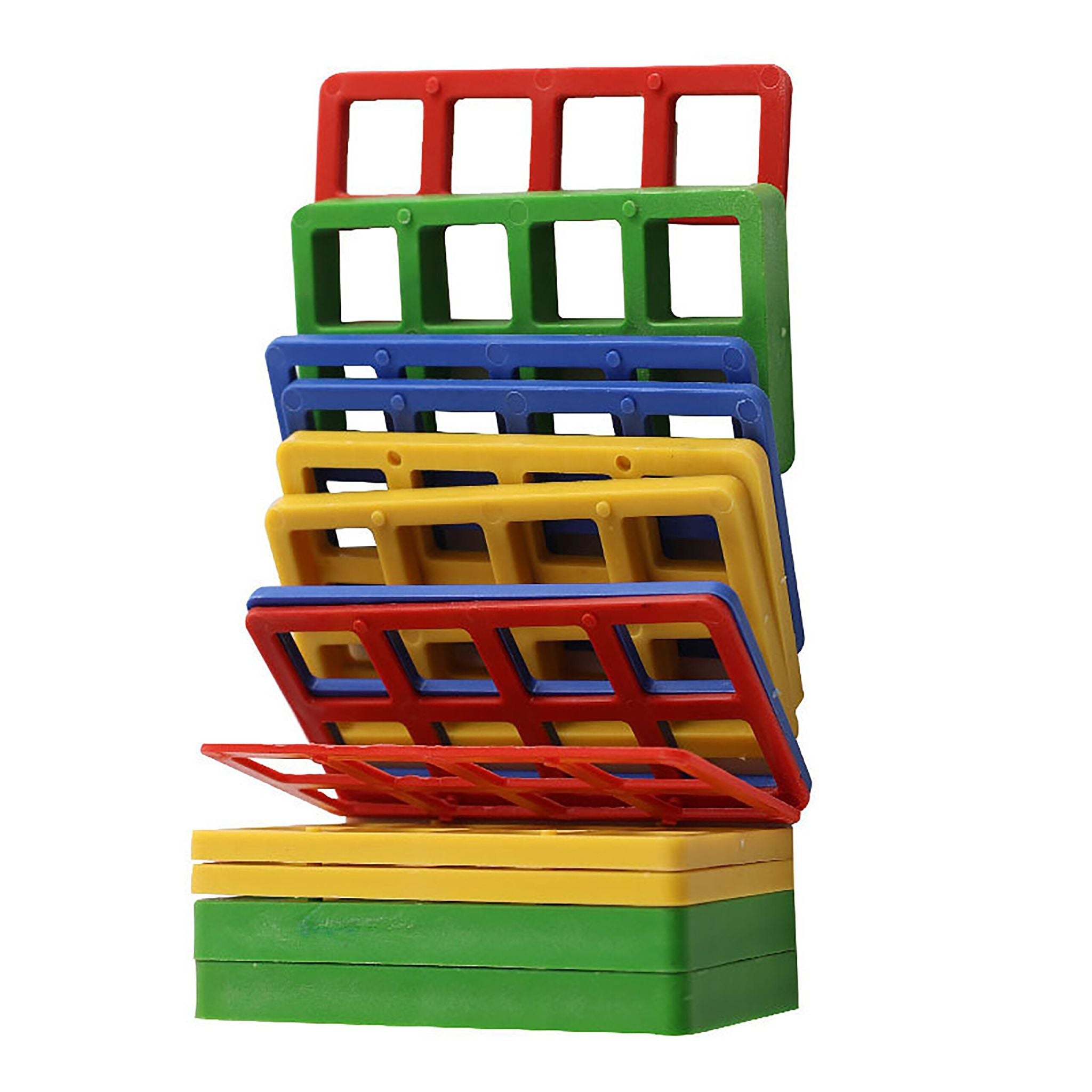 Abstandshalter Kunststoff 120er-Set Blau-Gelb-Rot von Relaxdays
