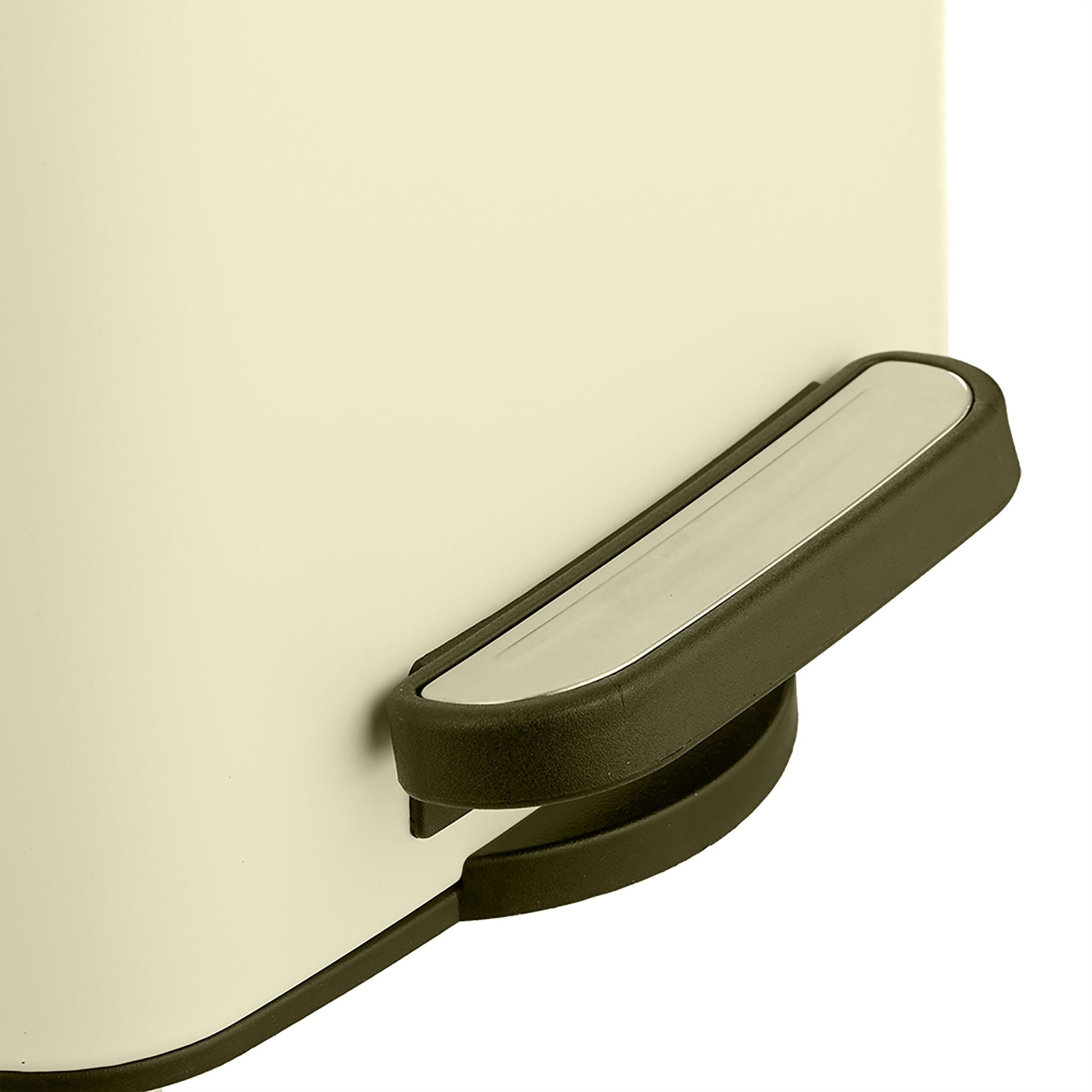 Eckiger Kosmetikeimer 8L mit Müllbeuteln Beige-Schwarz