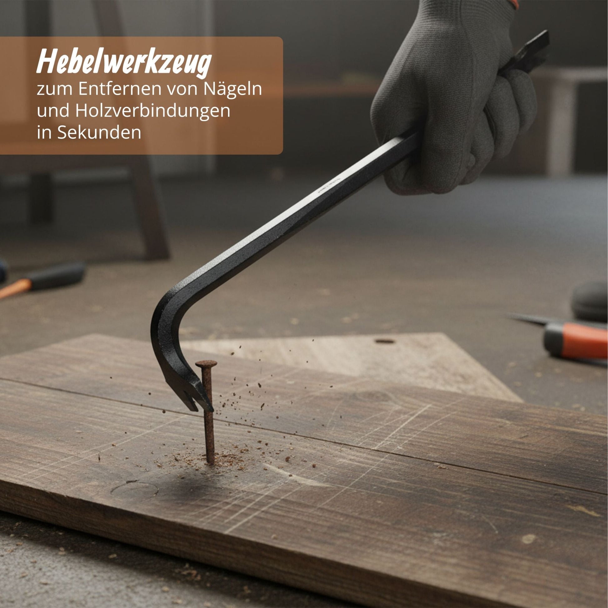 Brecheisen XL 90cm Schwarz von Relaxdays