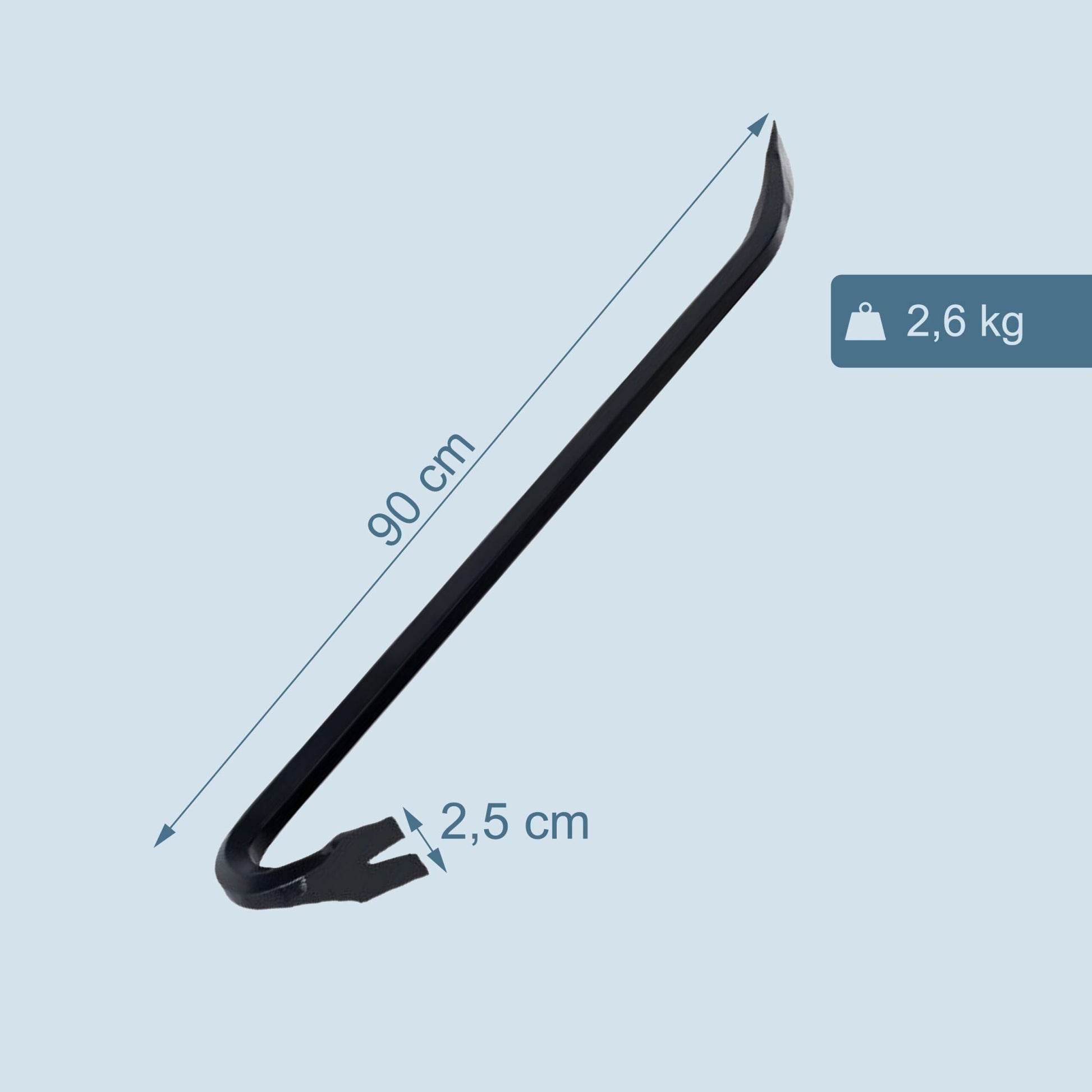 Brecheisen XL 90cm Schwarz von Relaxdays