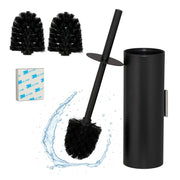 Toilettenbürste zur Wandmontage Schwarz-Silber von Relaxdays