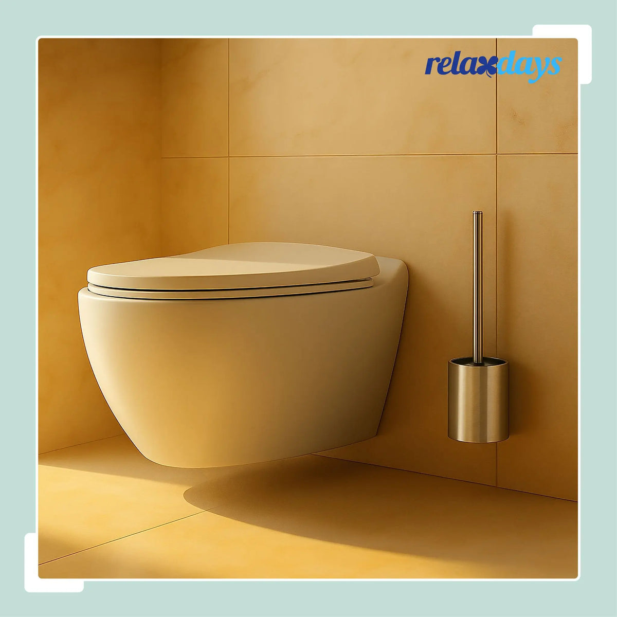 Toilettenbürste zur Wandmontage Schwarz von Relaxdays
