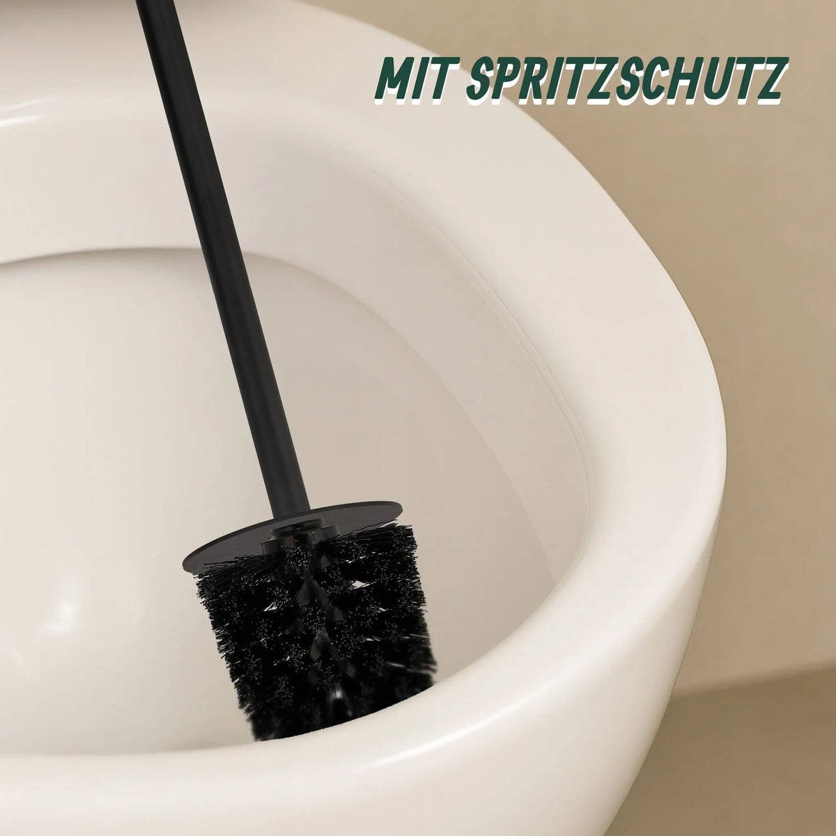Toilettenbürste zur Wandmontage Schwarz von Relaxdays