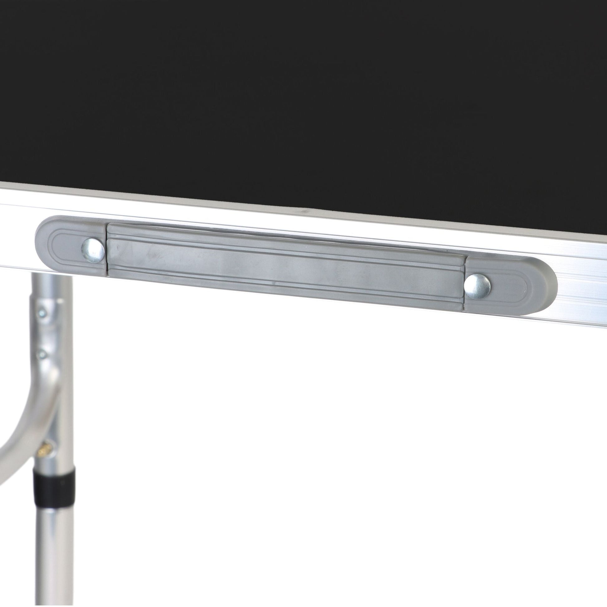 Campingtisch klappbar & höhenverstellbar Schwarz-Silber von Relaxdays