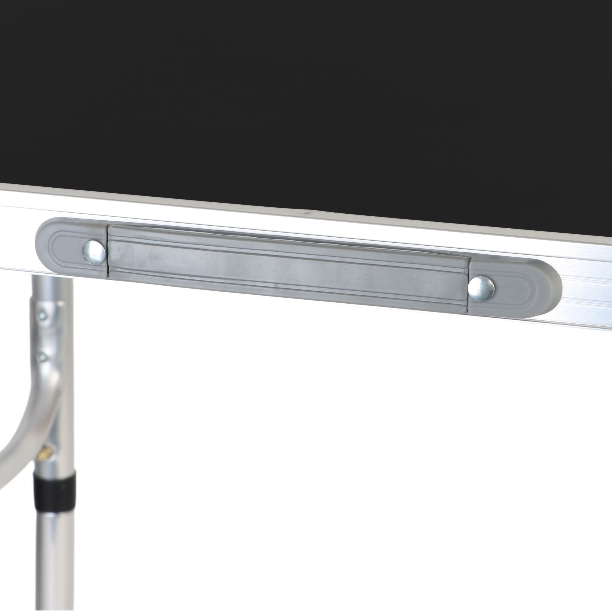 Campingtisch klappbar & höhenverstellbar Schwarz-Silber von Relaxdays