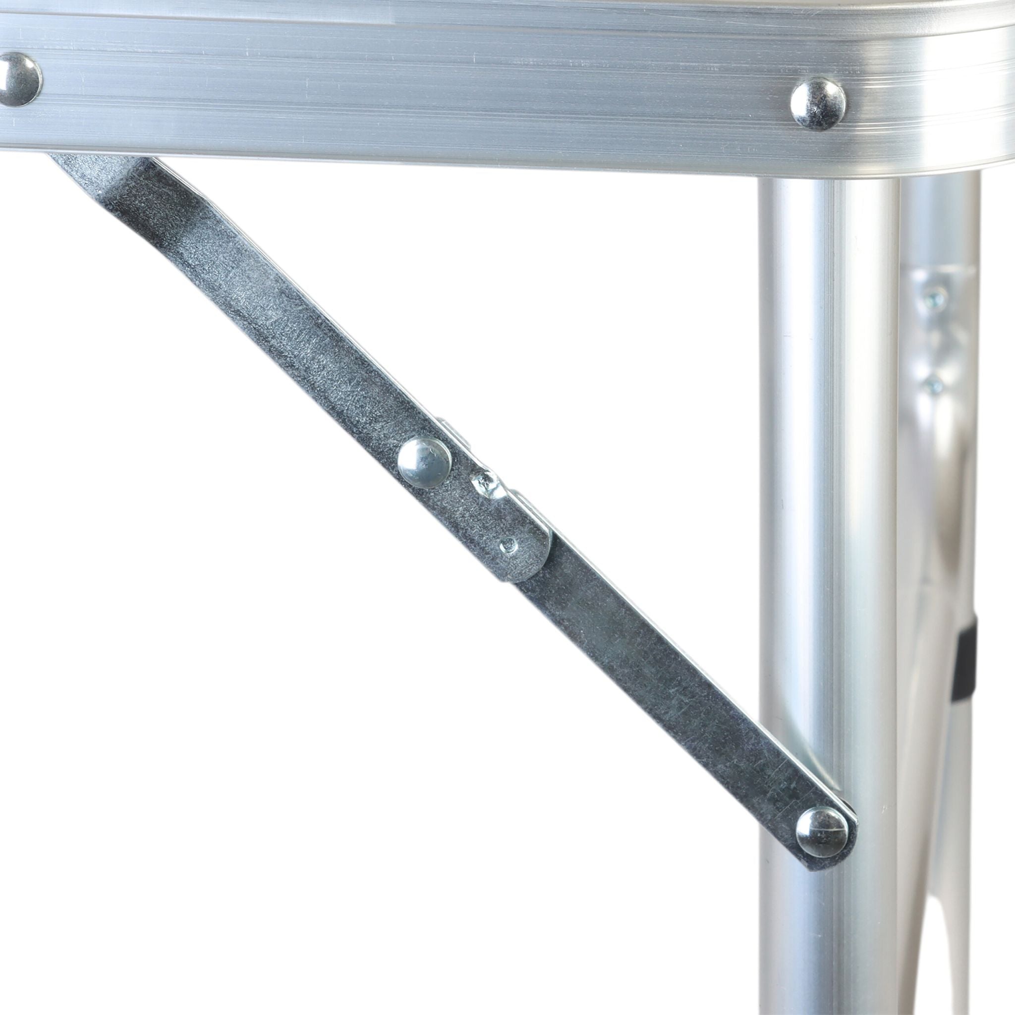 Campingtisch klappbar & höhenverstellbar Weiss-Silber von Relaxdays