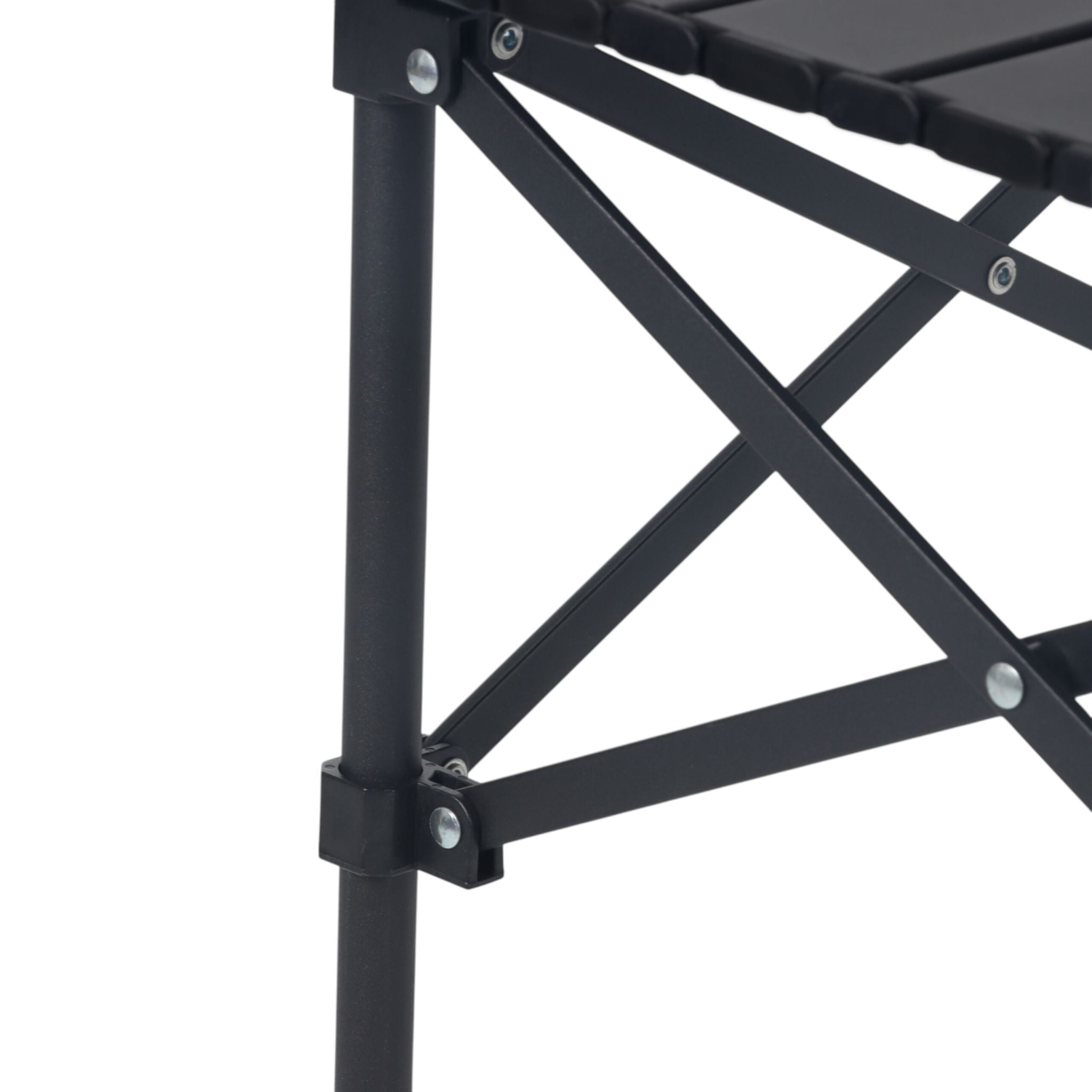 Faltbarer Campingtisch Stahl Schwarz von Relaxdays