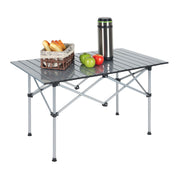 Faltbarer Campingtisch Stahl Silber von Relaxdays