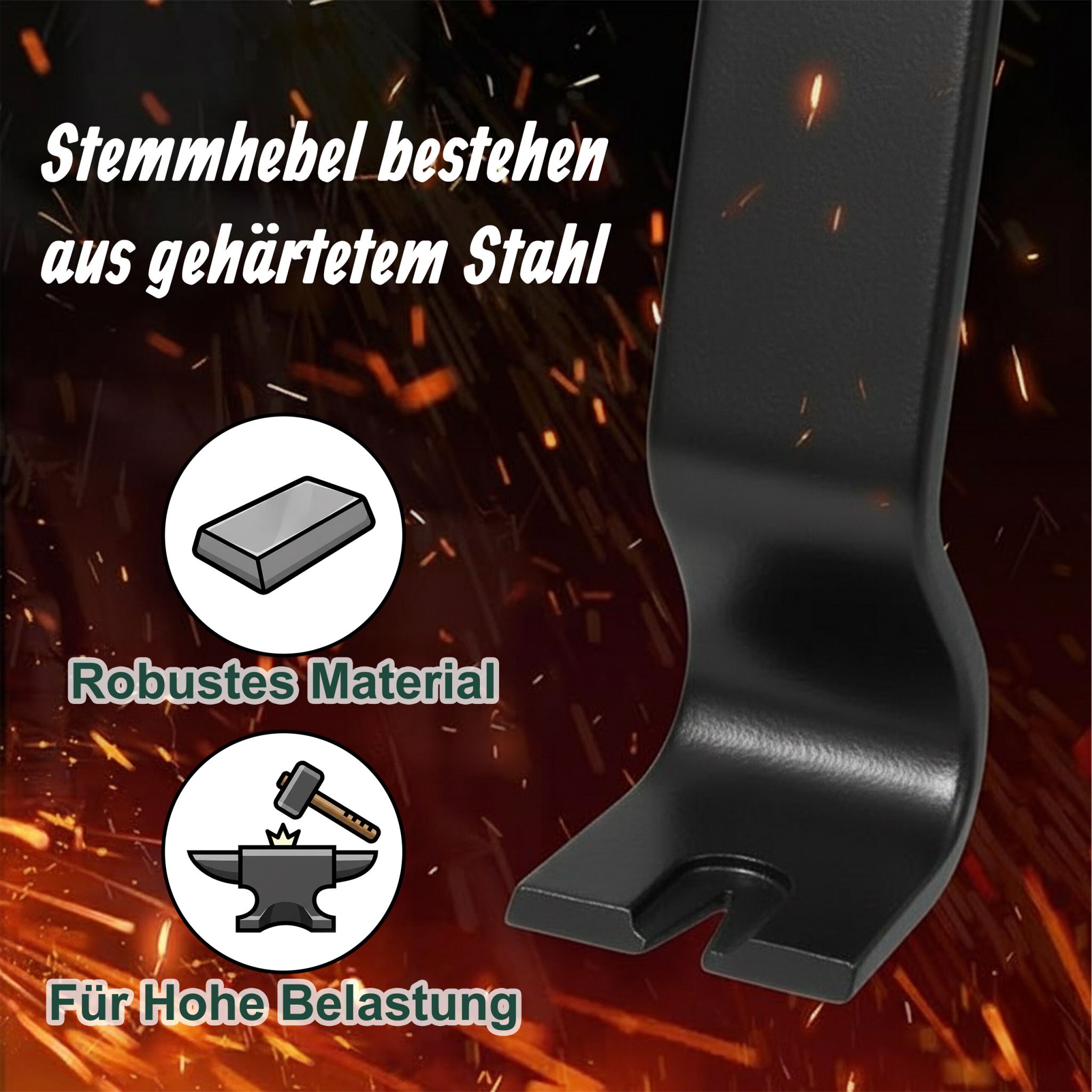 Brecheisen 2-tlg. Set Schwarz von Relaxdays