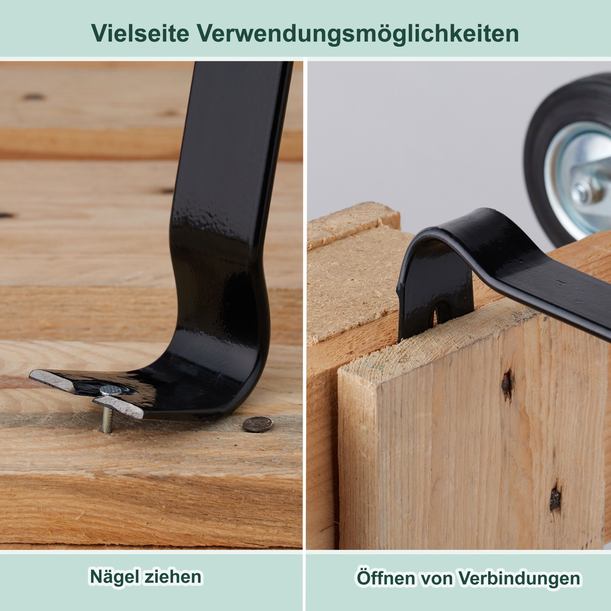 Brecheisen 2-tlg. Set Schwarz von Relaxdays