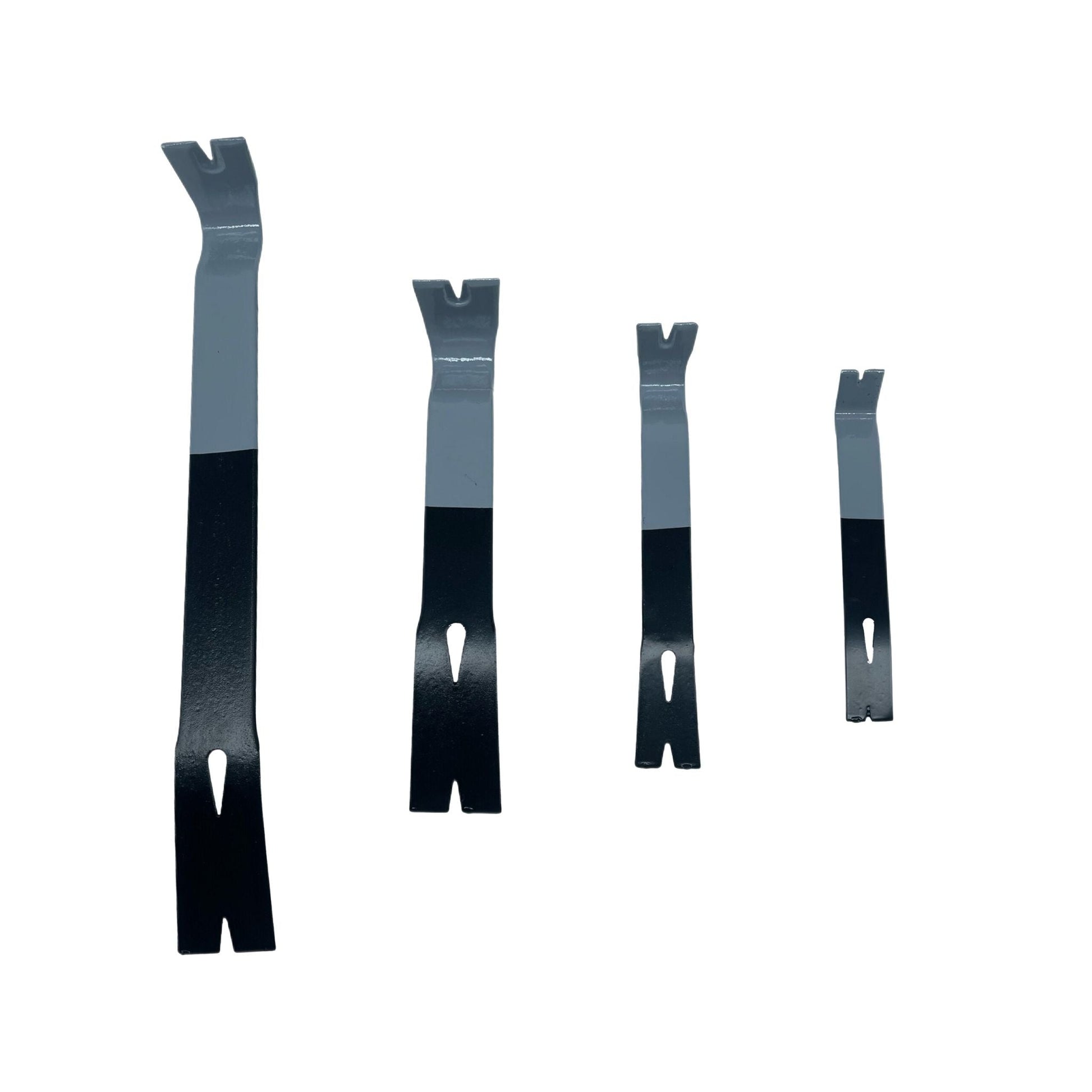 Brecheisen 4-tlg. Set flach Schwarz-Grau von Relaxdays