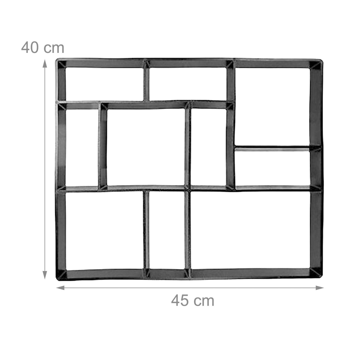 Pflasterform 2er-Set 40 x 45cm Schwarz von Relaxdays