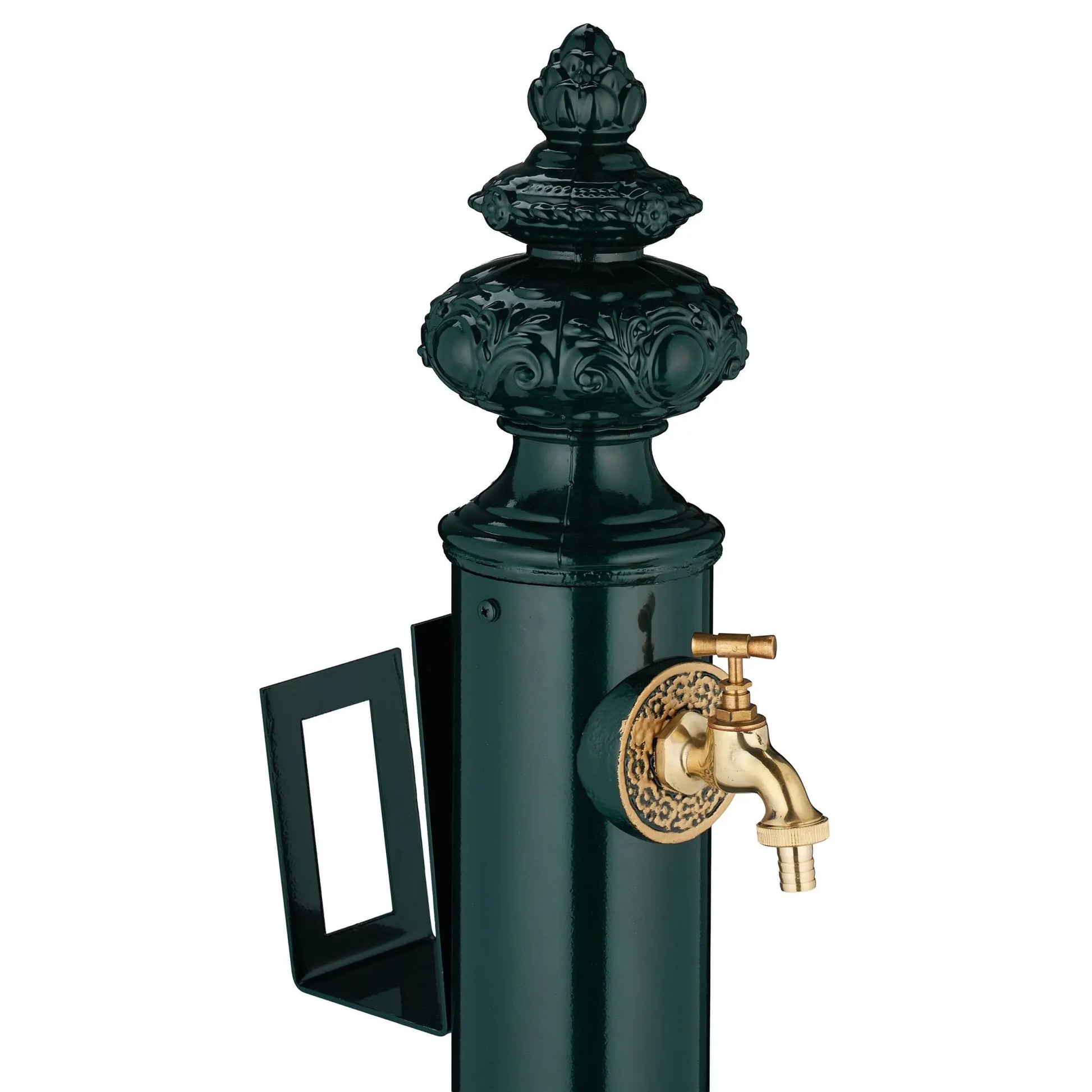 Standbrunnen antik 83cm Schlauchalter Dunkelgrün-Gold von Relaxdays